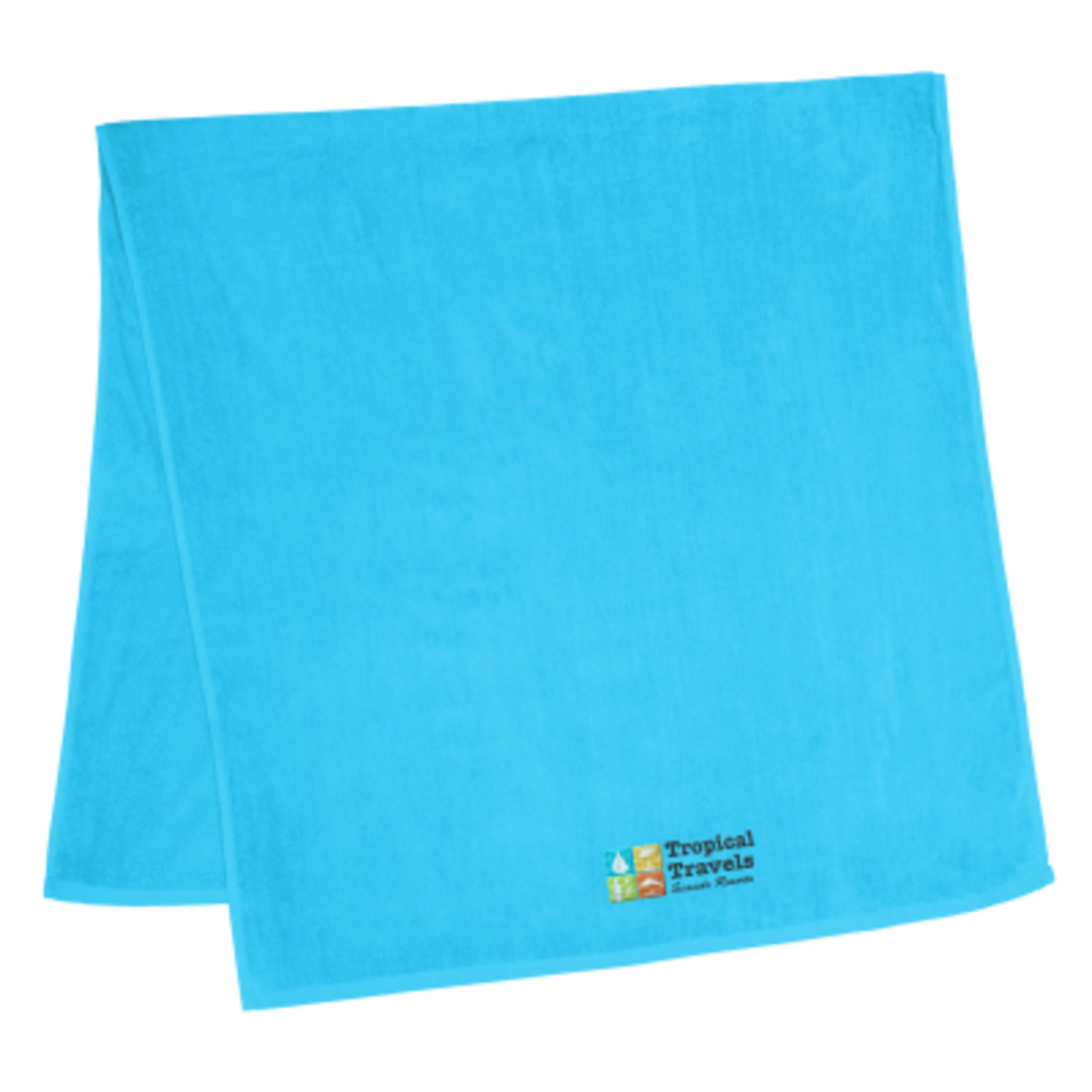 Beach Towel Cotton Heavy-Weight Outdoor Activity - 35 x 72 in - Blue - Embroidery - product view 12