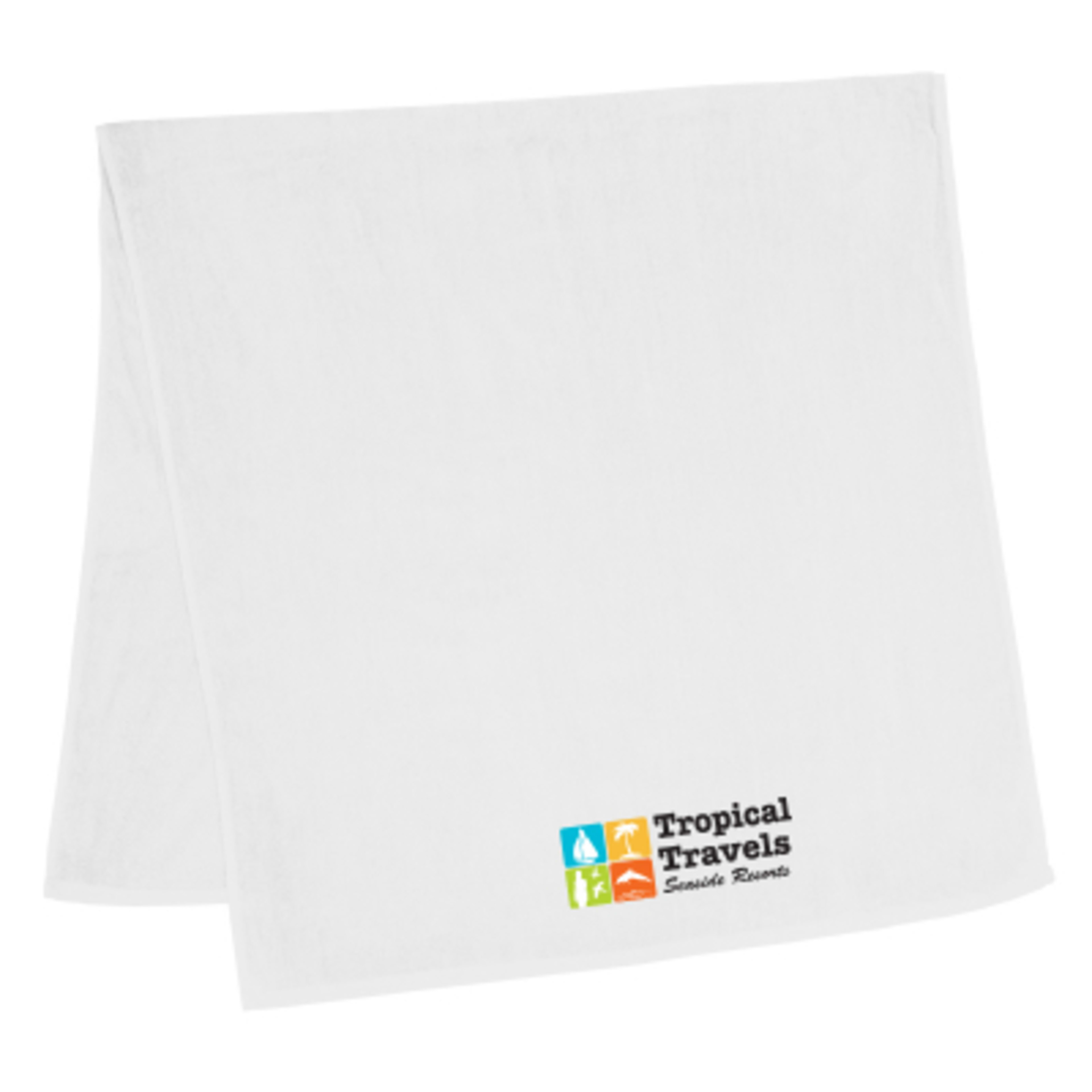 Beach Towel Cotton Heavy-Weight Outdoor Activity - 35 x 72 in - White - Colorbrite - product view 13