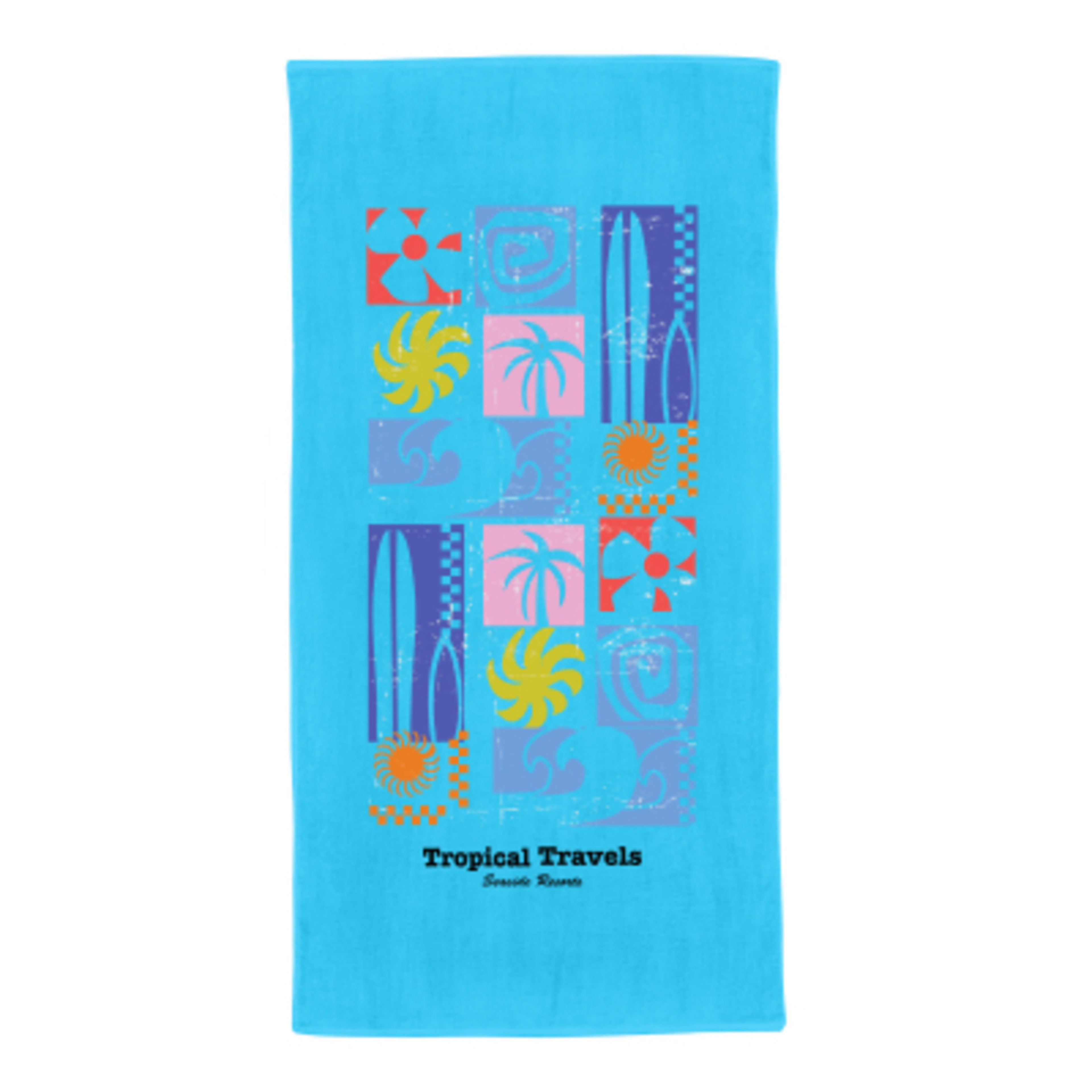 Beach Towel Cotton Heavy-Weight Outdoor Activity - 35 x 72 in - Blue - Colorbrite - product view 9