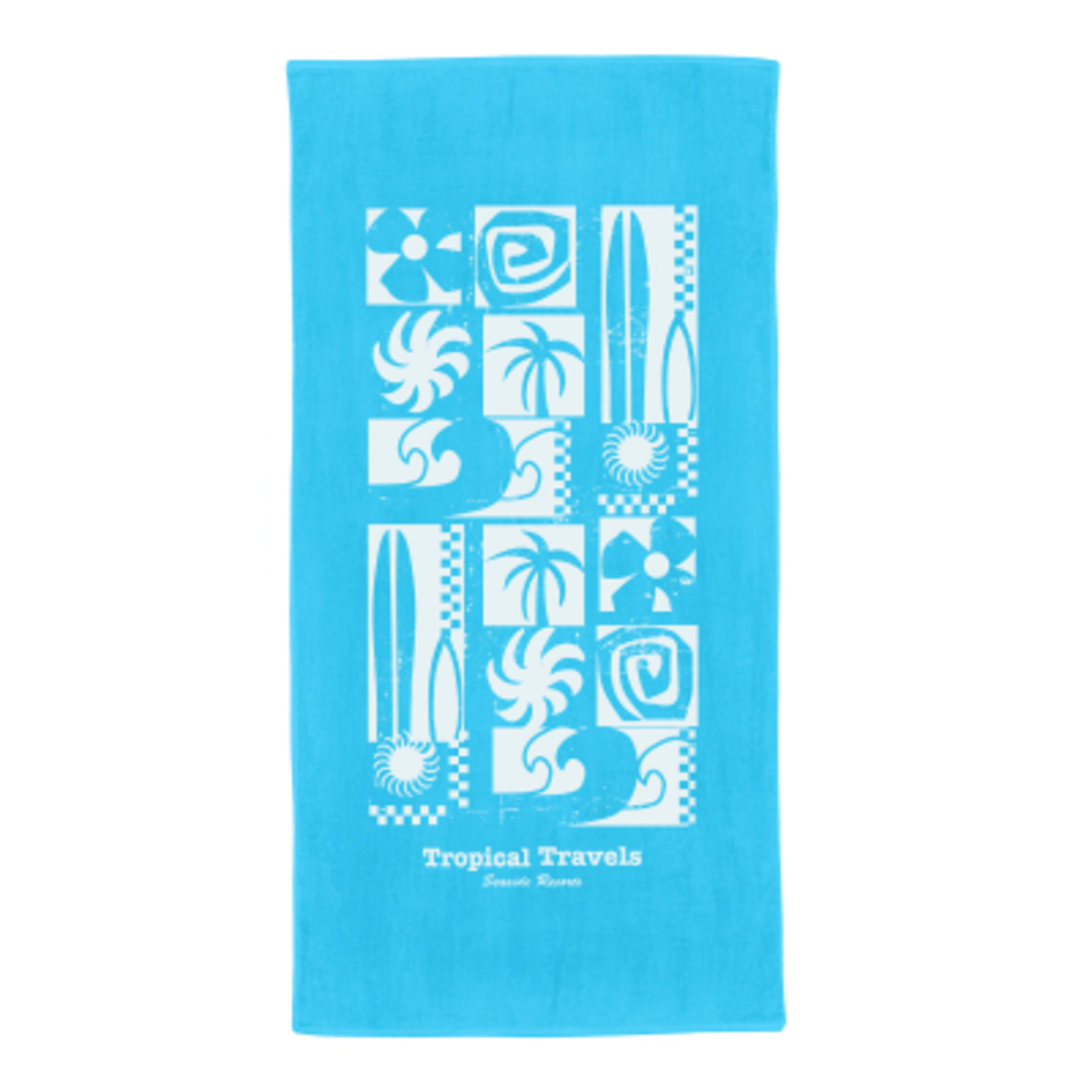 Beach Towel Cotton Heavy-Weight Outdoor Activity - 35 x 72 in - Blue - Silkscreen - product view 10