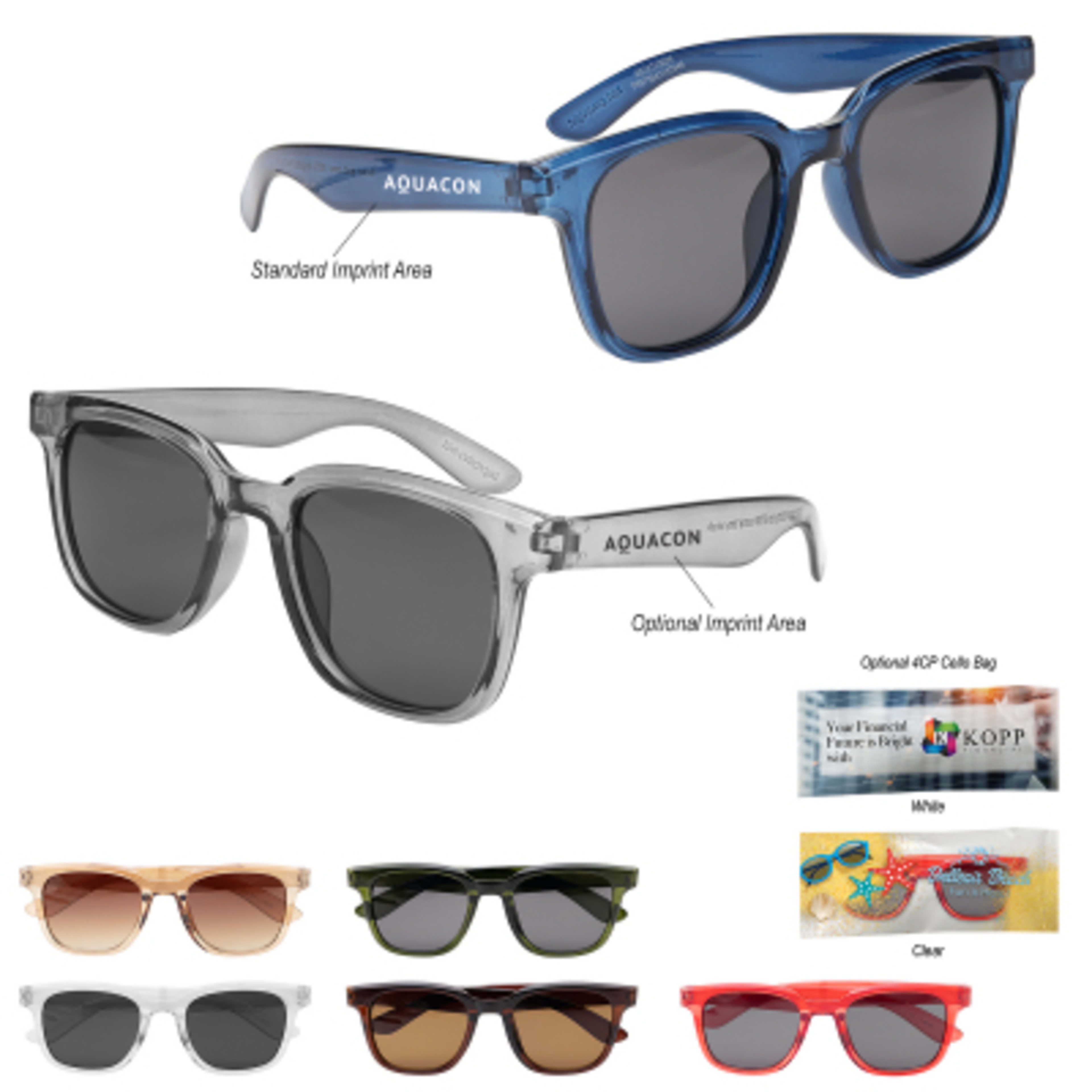 Sunglasses Recycled Frame UV400 Protection - Group Shot - product view 15