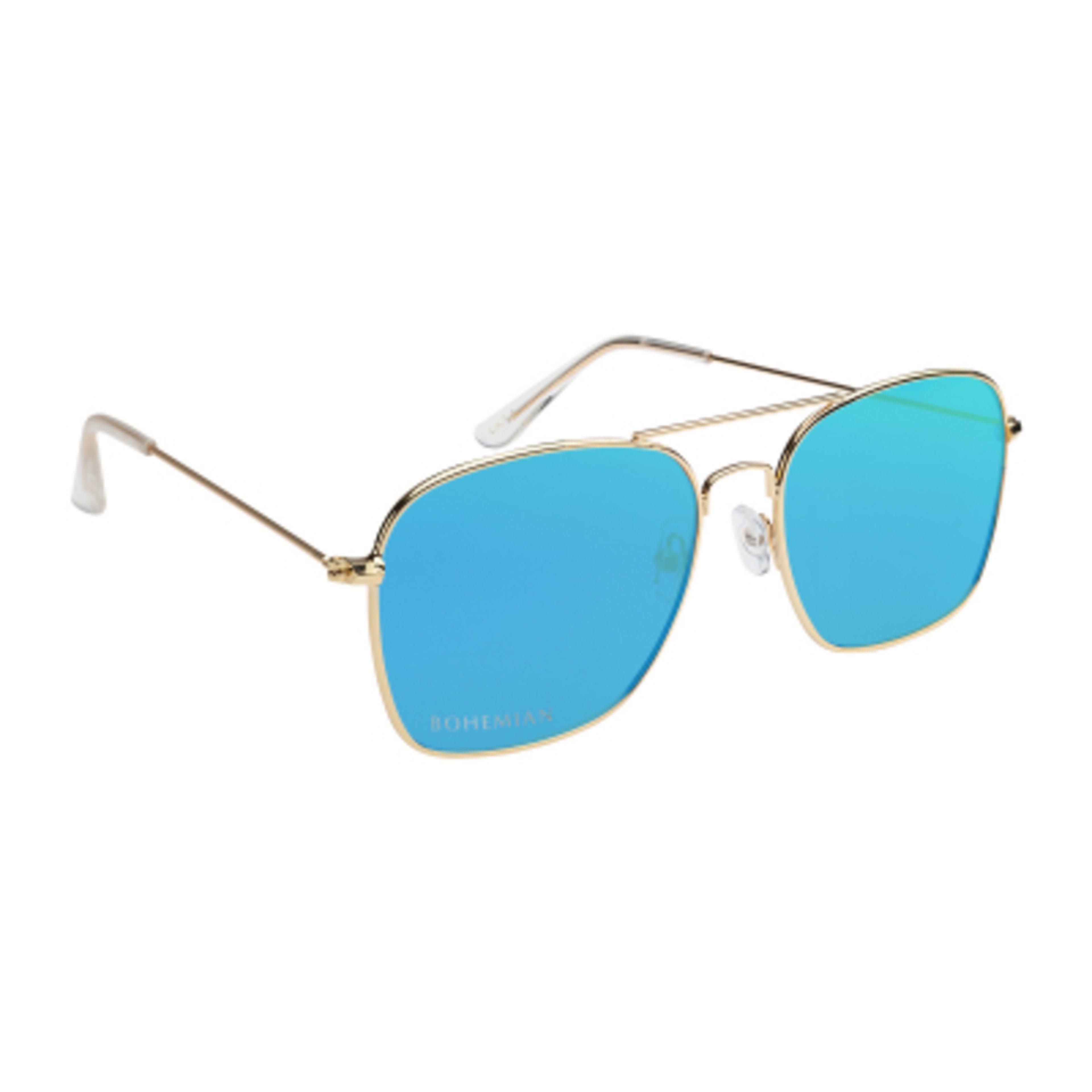 Aviator Sunglasses Mirrored Lenses UV400 Protection - Gold/Blue - Laser - product view 15