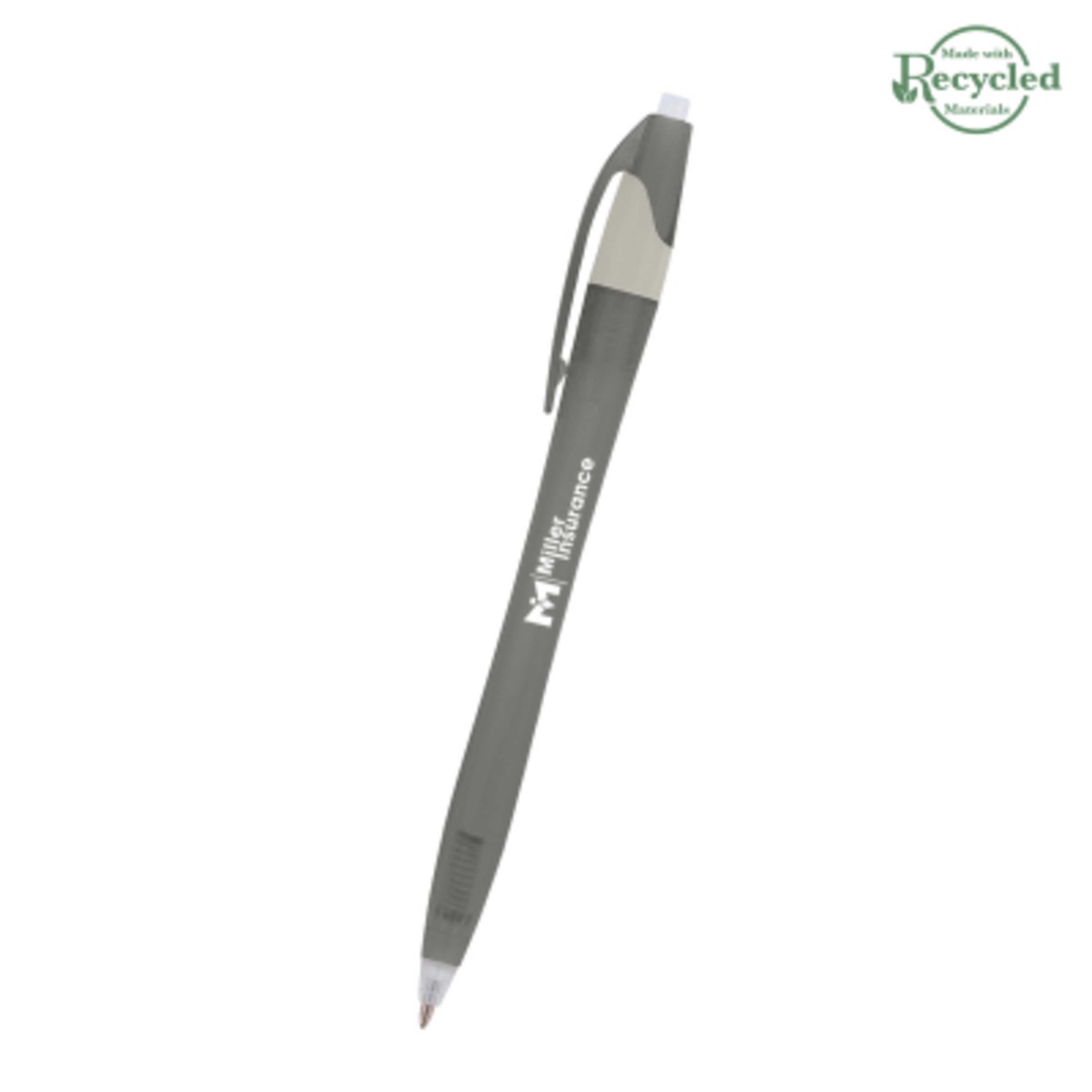 Ballpoint Pen Plunger Action Classic Design - 5.75 in - TRN/Black - Silkscreen - product view 21