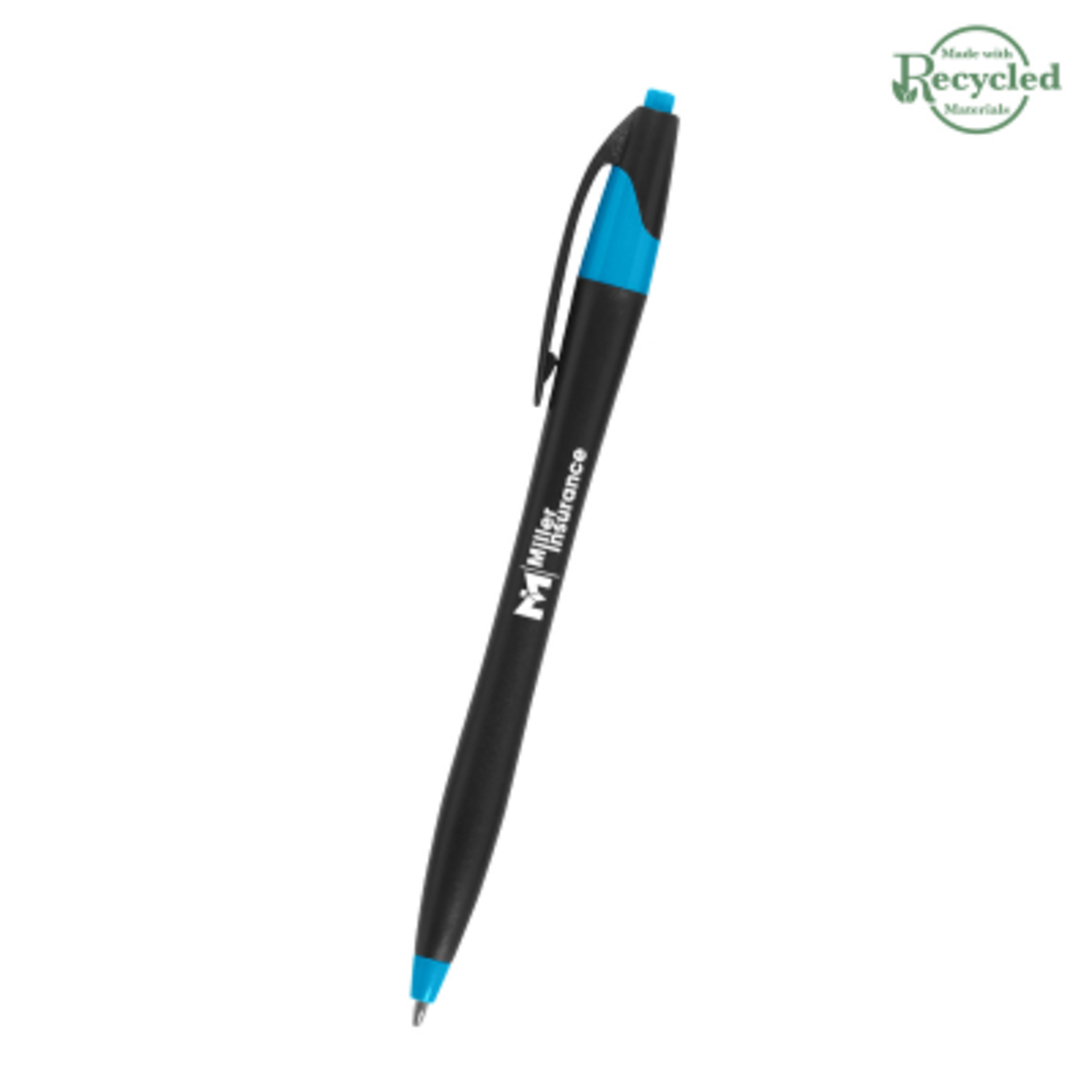 Ballpoint Pen Plunger Action Classic Design - 5.75 in - Black/BLL - Silkscreen - product view 46