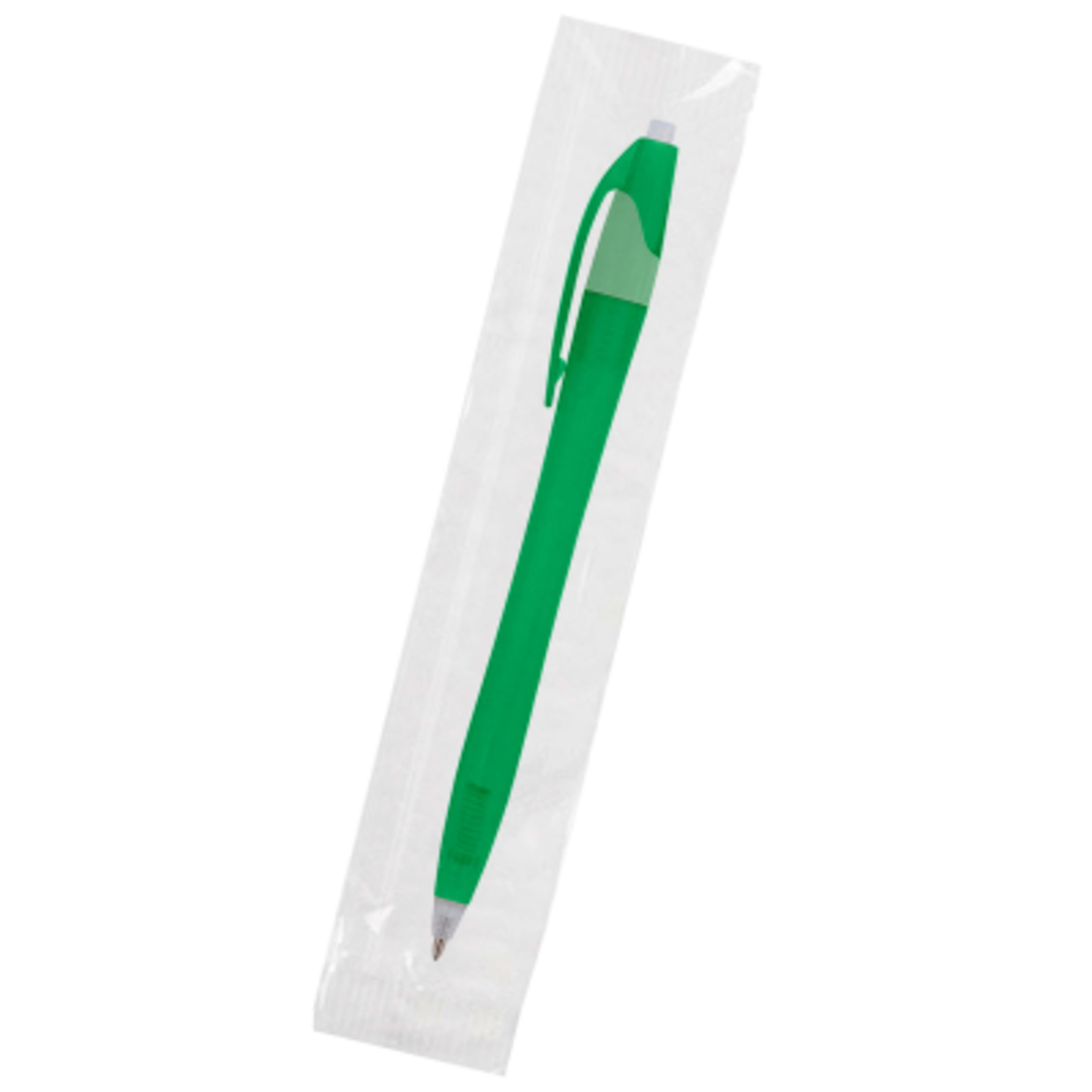 Ballpoint Pen Plunger Action Classic Design - 5.75 in - TRN/Green - Cellobag - product view 62