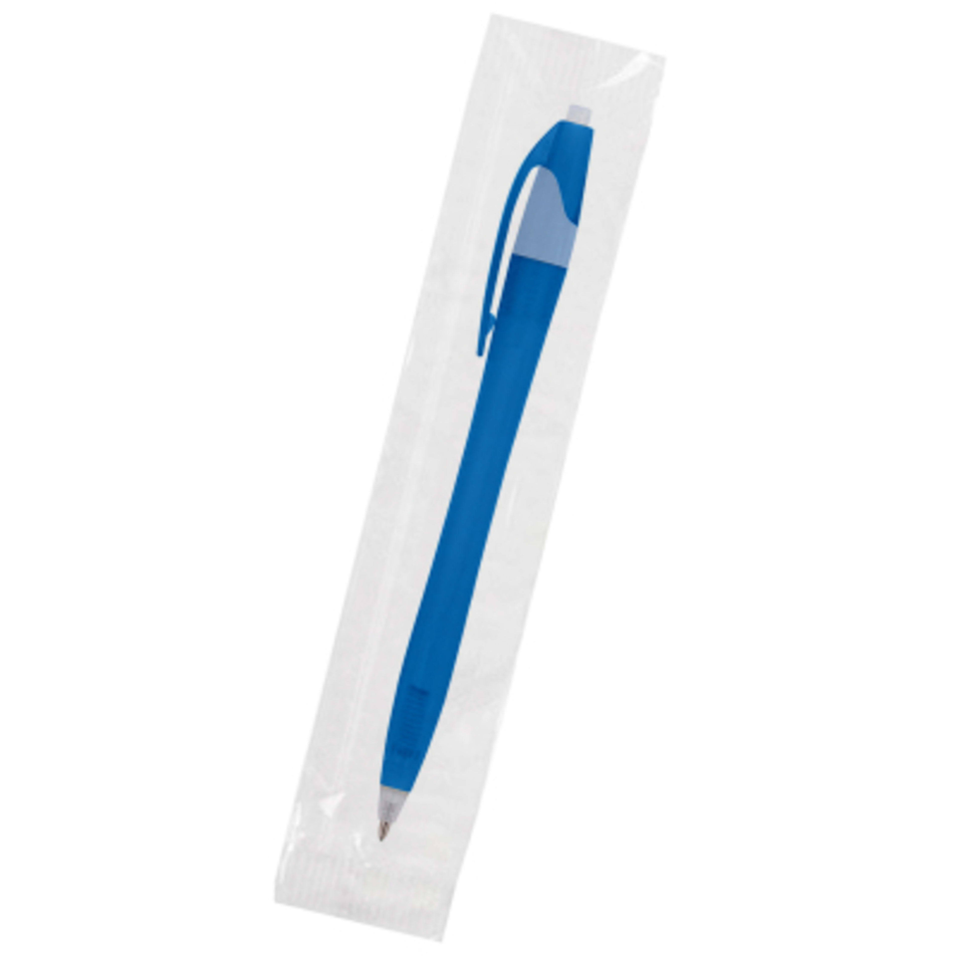 Ballpoint Pen Plunger Action Classic Design - 5.75 in - TRN/Blue - Cellobag - product view 64