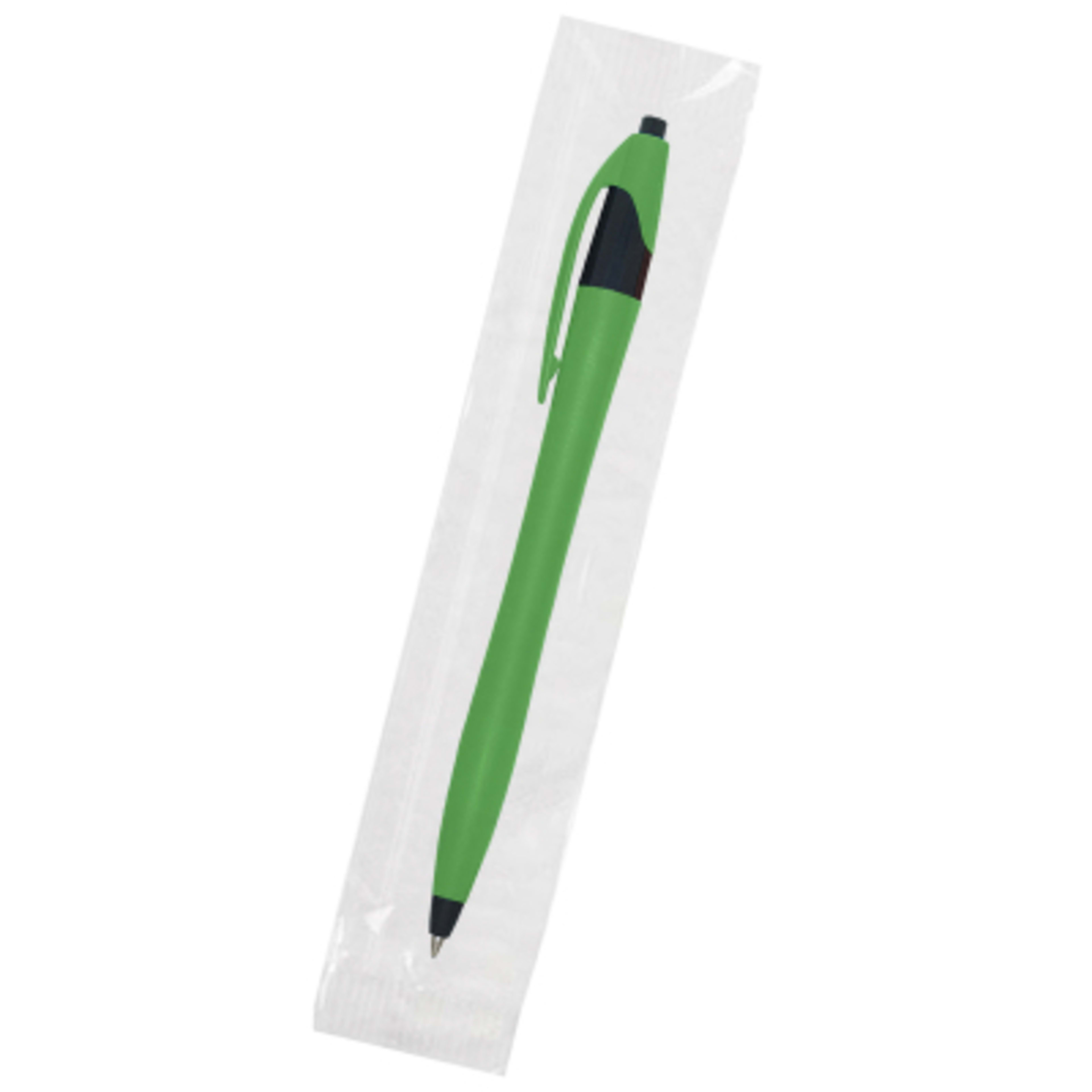 Ballpoint Pen Plunger Action Classic Design - 5.75 in - Green - Cellobag - product view 78