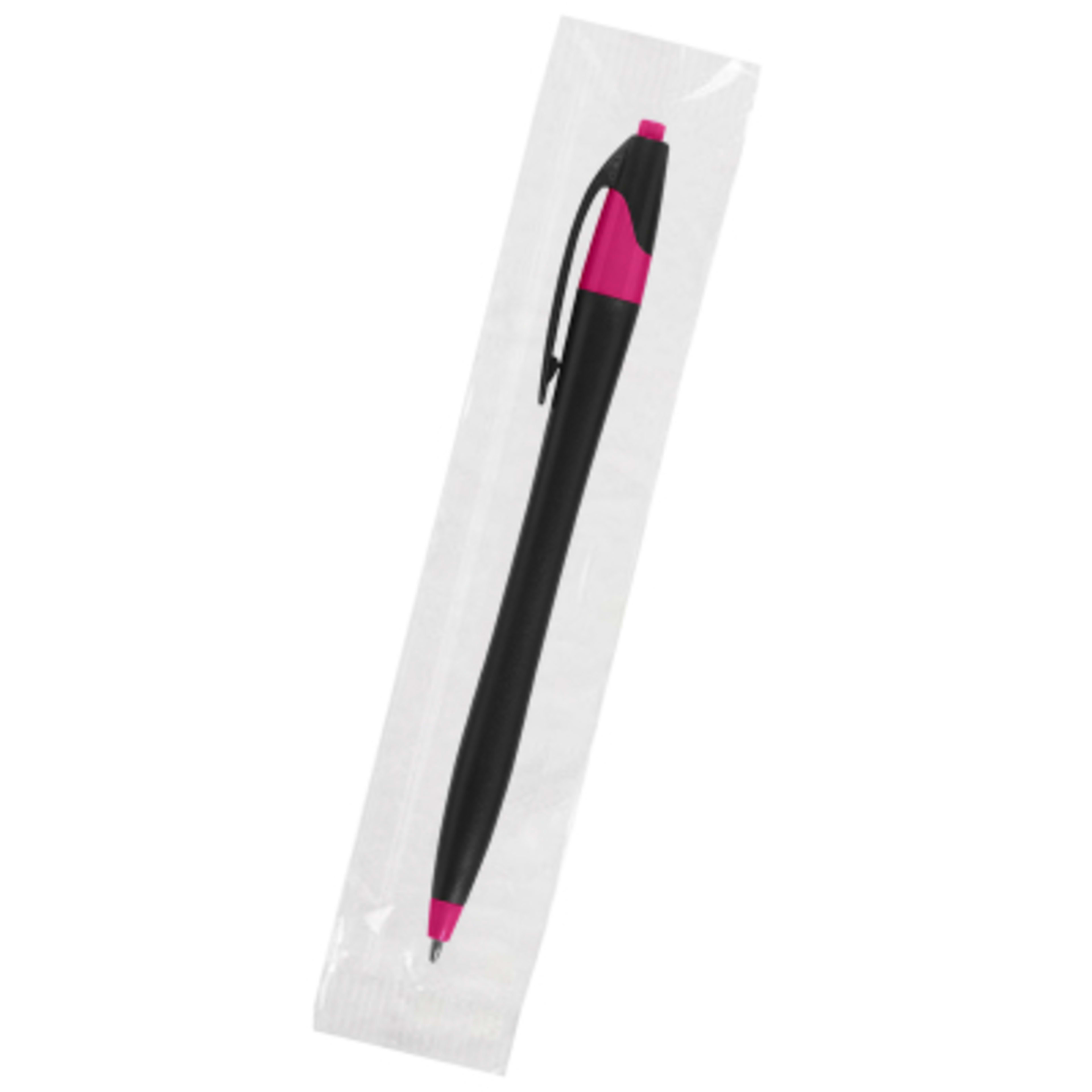 Ballpoint Pen Plunger Action Classic Design - 5.75 in - Black/FUS - Cellobag - product view 89