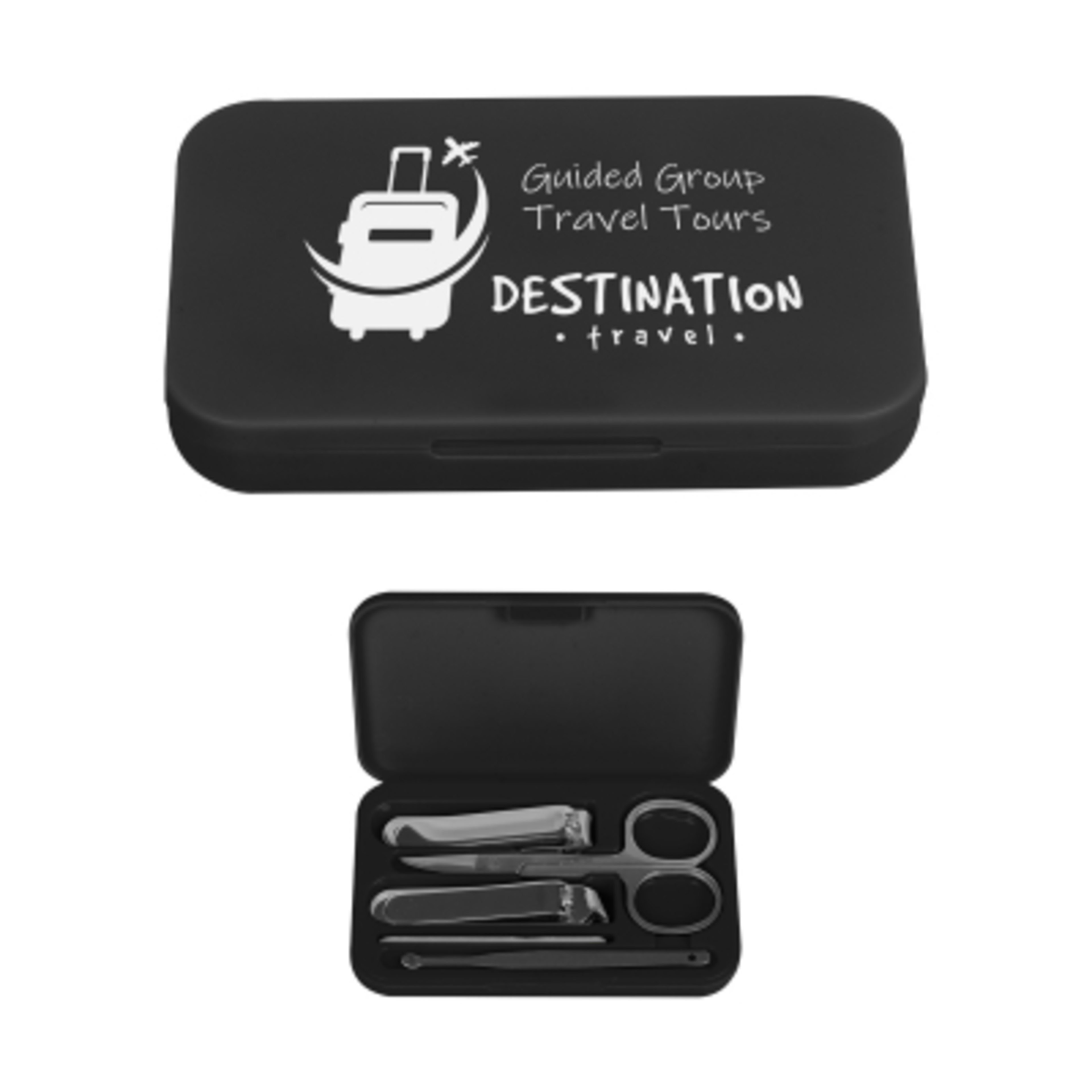 Manicure Set 5-Piece Complete Kit - 4 x 2.5 in - Black - Silkscreen - product view 2
