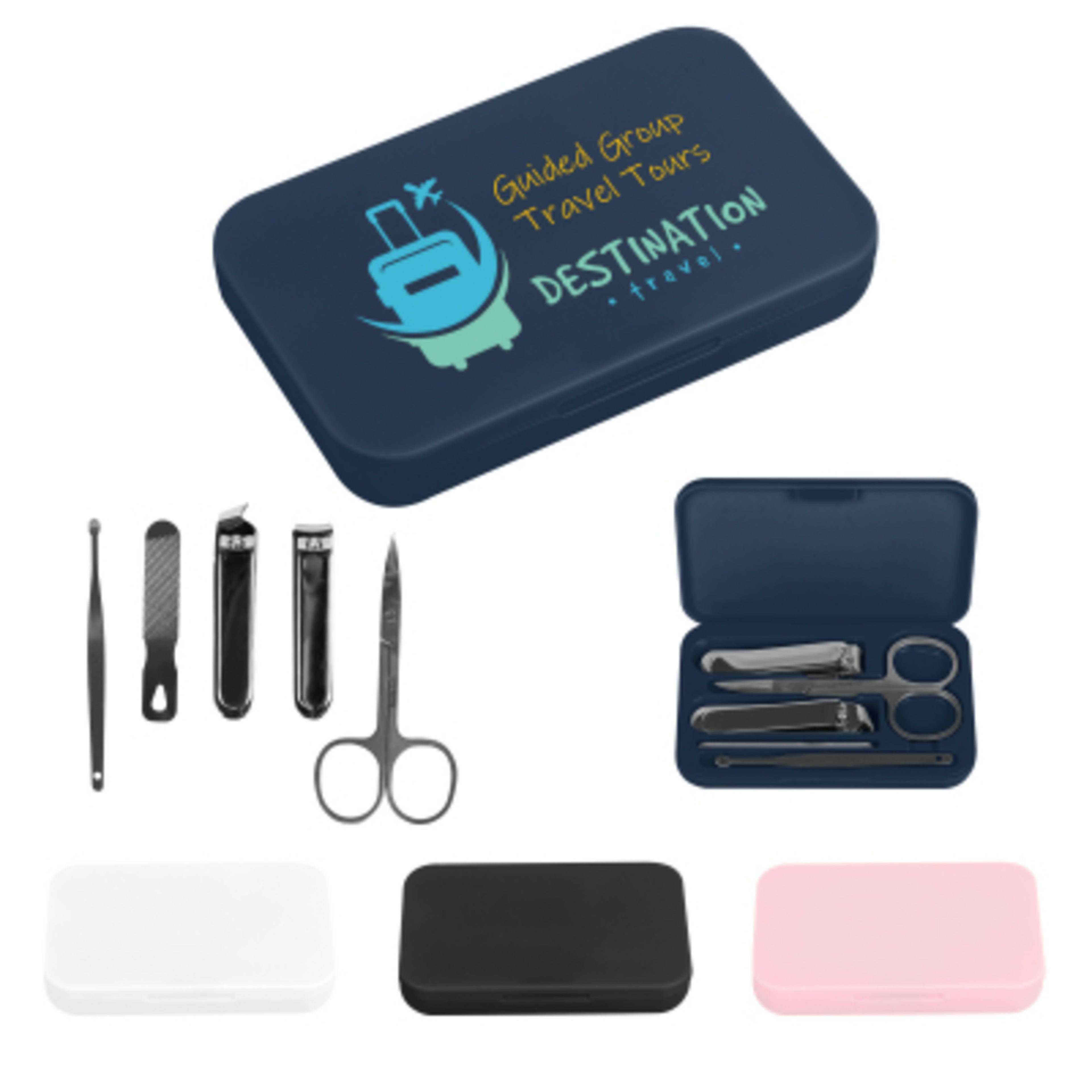 Manicure Set 5-Piece Complete Kit - 4 x 2.5 in - Group Shot - product view 3