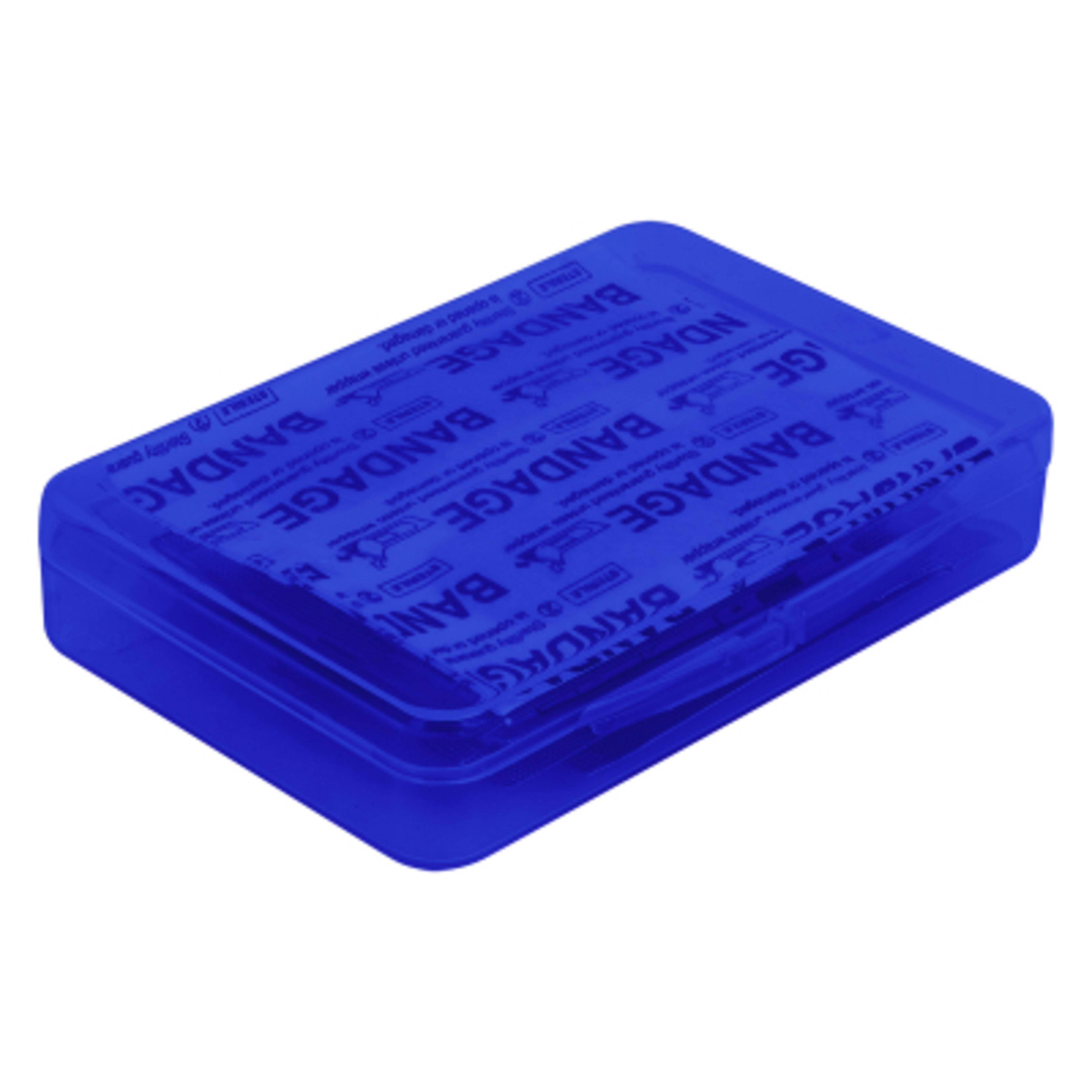 Portable First Aid Kit with Travel Case - 3.5 x 2.5 in - TRN/Blue - Angle - product view 2