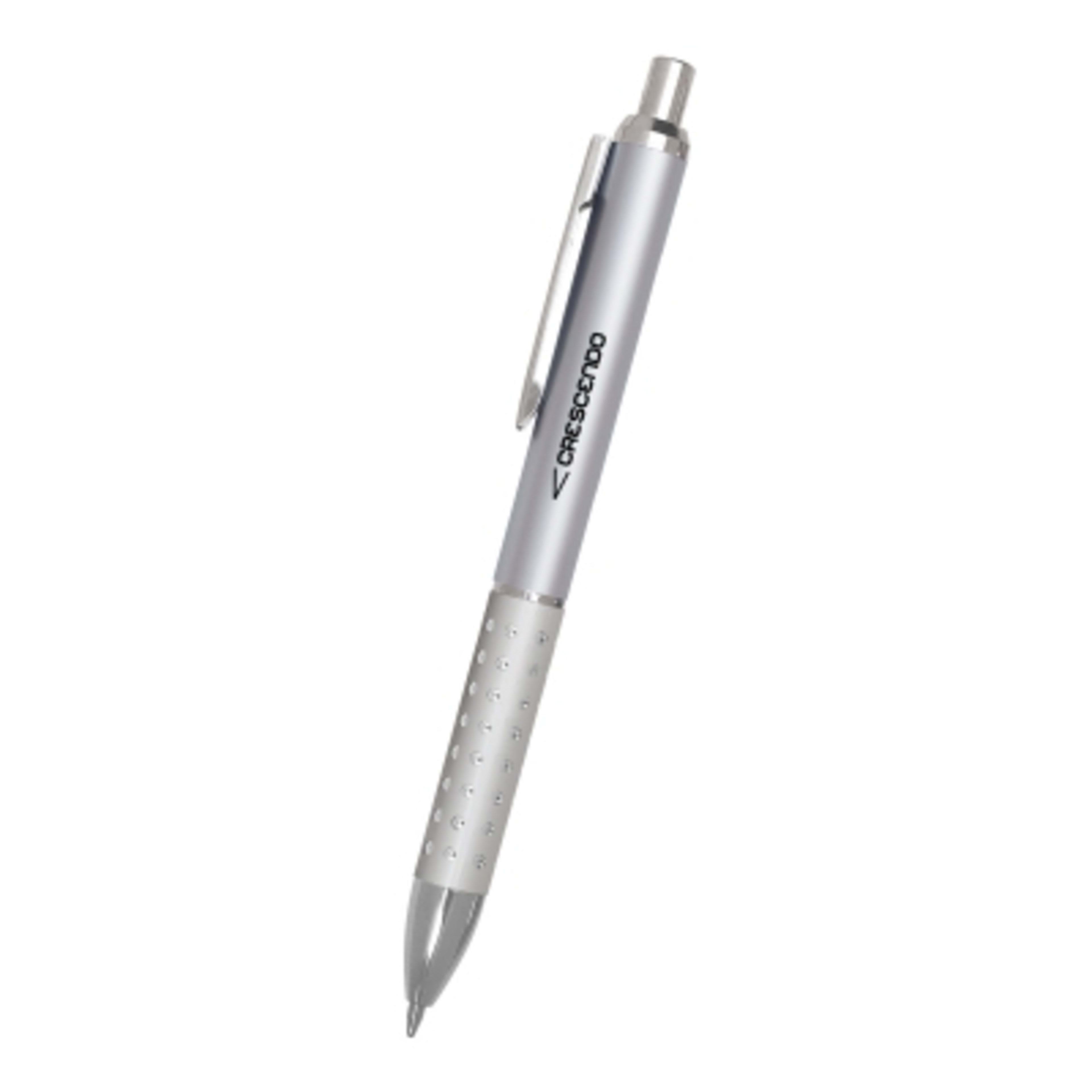 Vegas Ballpoint Pen with Diamond Cut Grip - 5.5 in - Silver - Silkscreen - product view 1