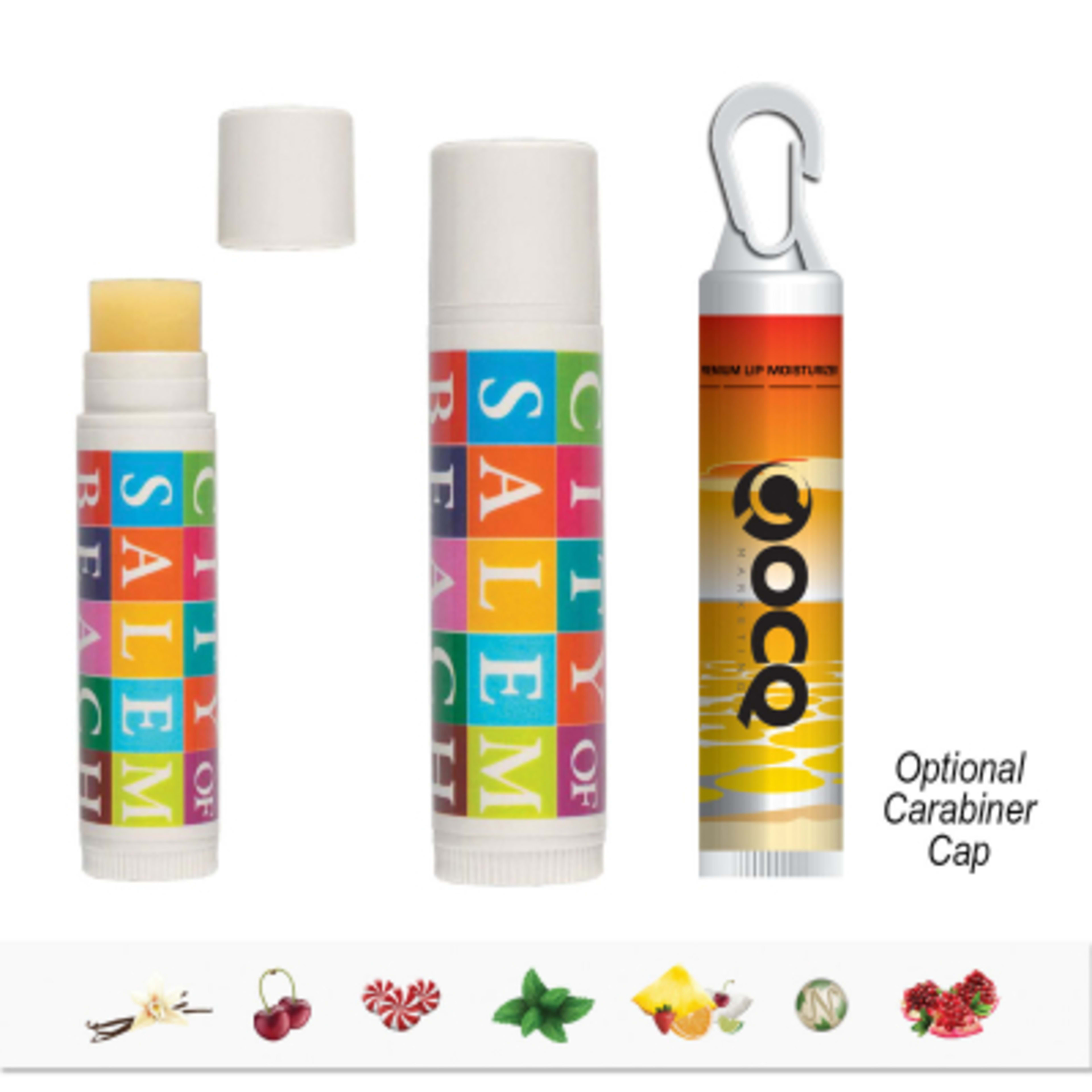 Lip Balm SPF 15 Broad Spectrum Protection - 2.625 in - Group Shot - promotional product with custom logo