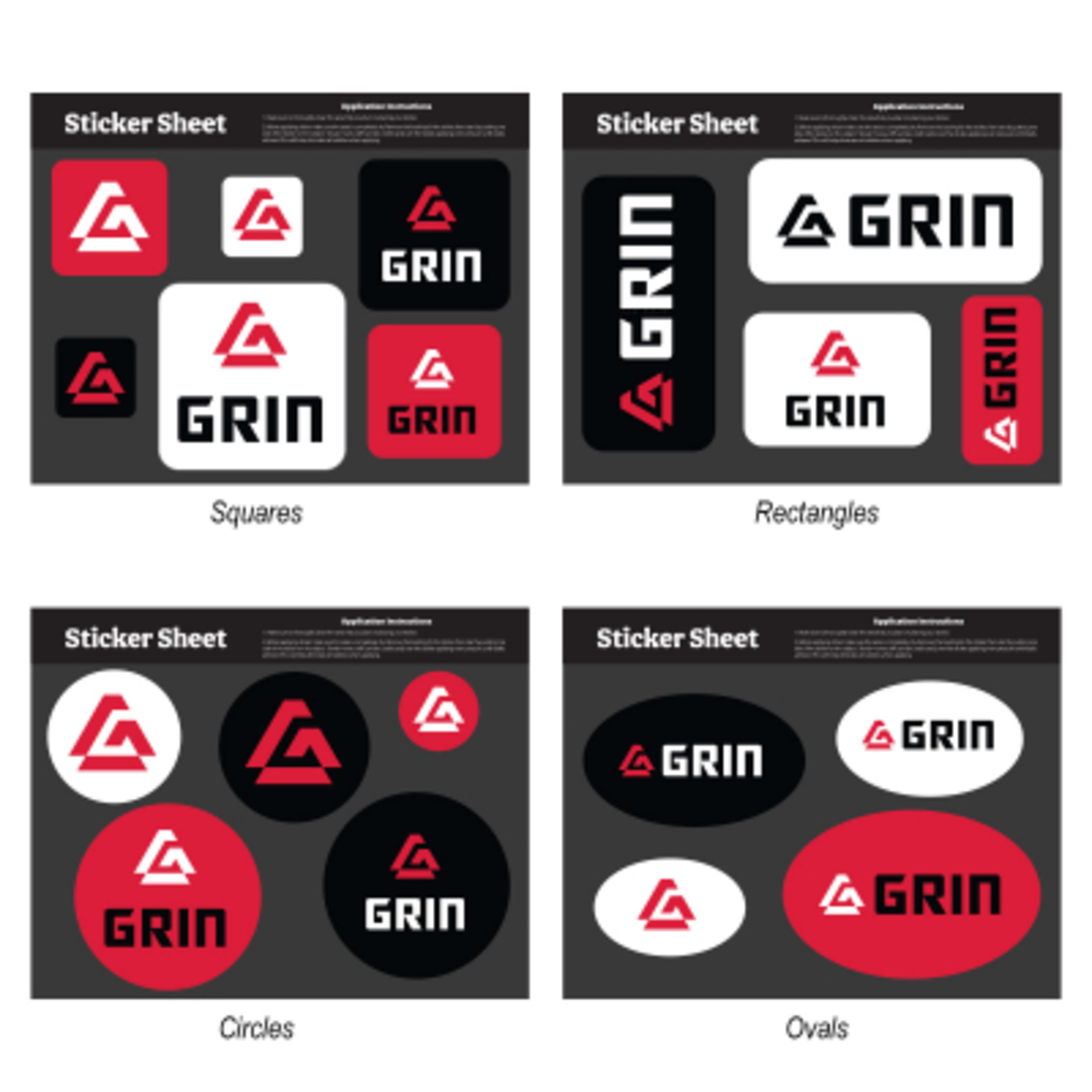 Custom Stickers Sheet Removable Kiss-Cut Stock Shapes - 5.5 x 7 in - Group Shot - product view 1