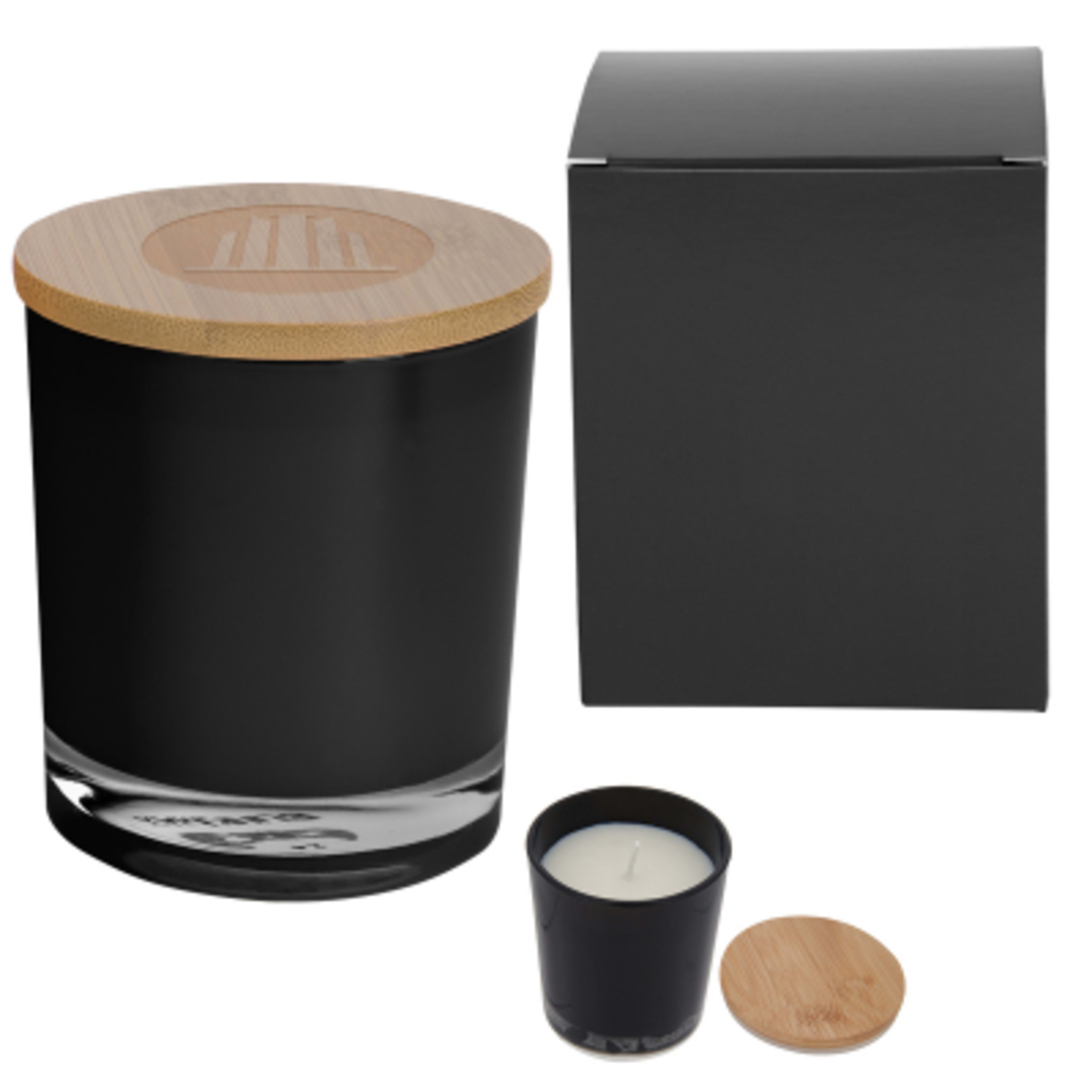 Soy Candle Gift Set with Custom Box - 2⅝ x 3½ in - Black - Laser - product view 5