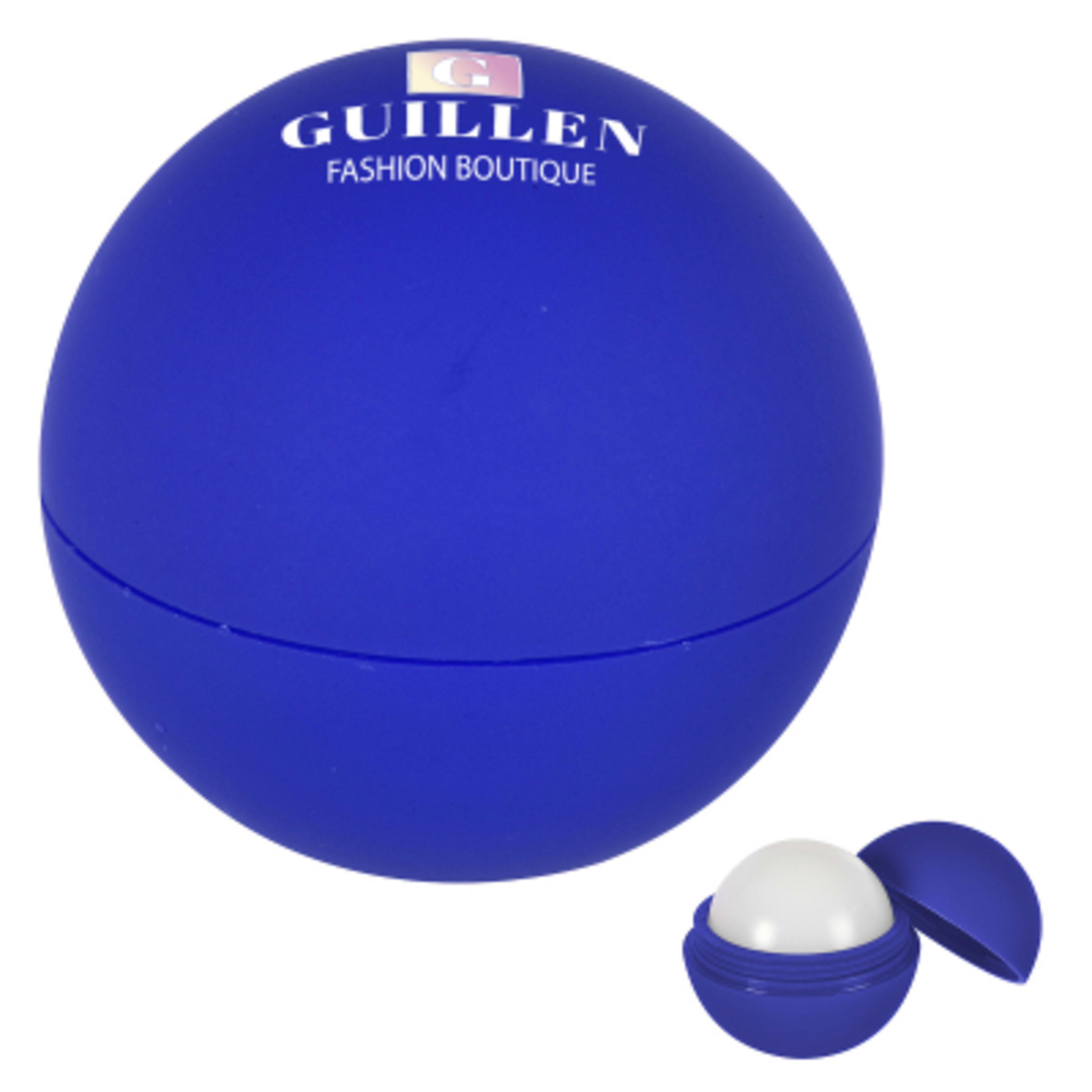 Lip Moisturizer Ball Vanilla Rubberized - 1½ in - Blue - Digibrite - product view 1
