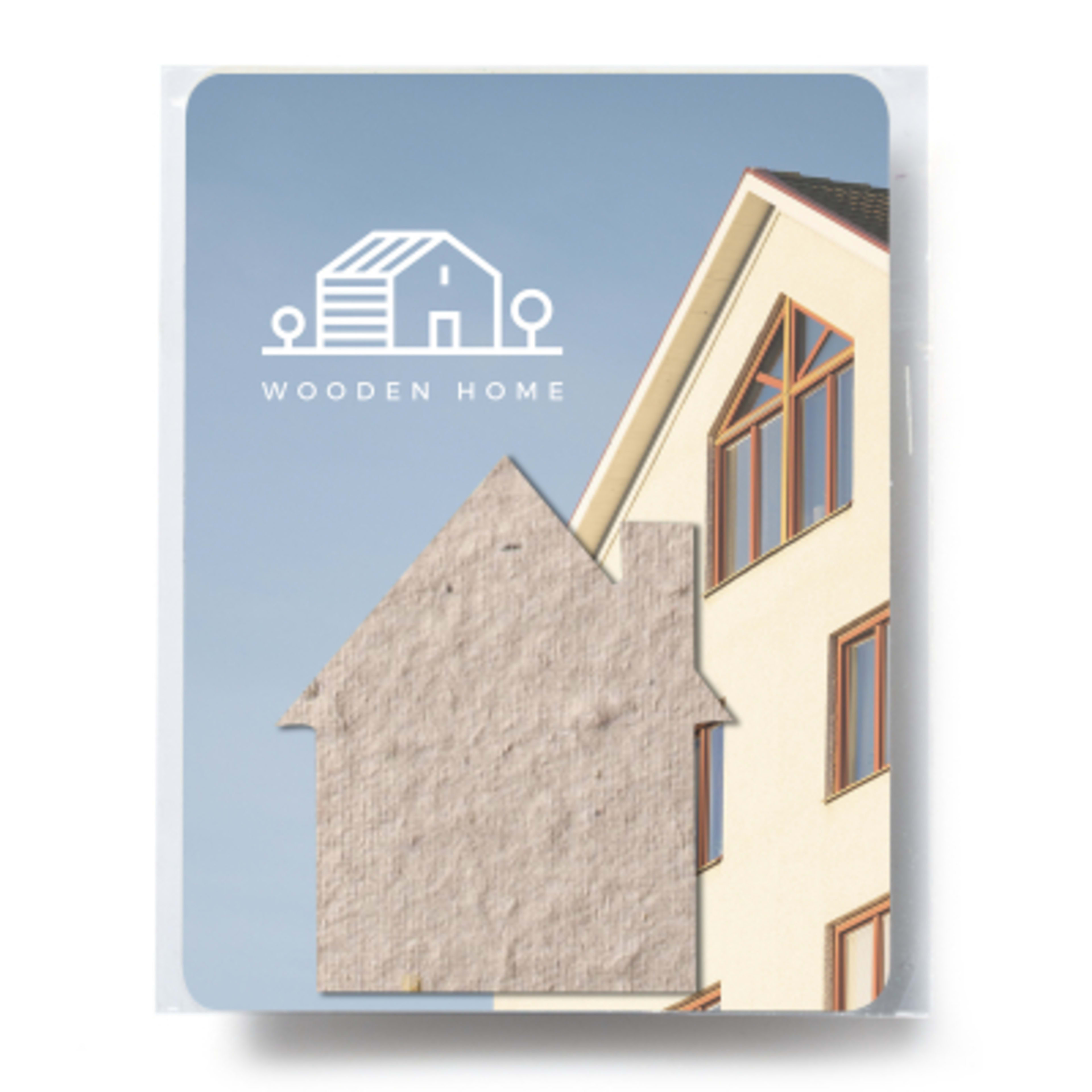 Plantable Gift Pack House Shaped Wildflower - 3 x 4 in - Group Shot - promotional product with custom logo