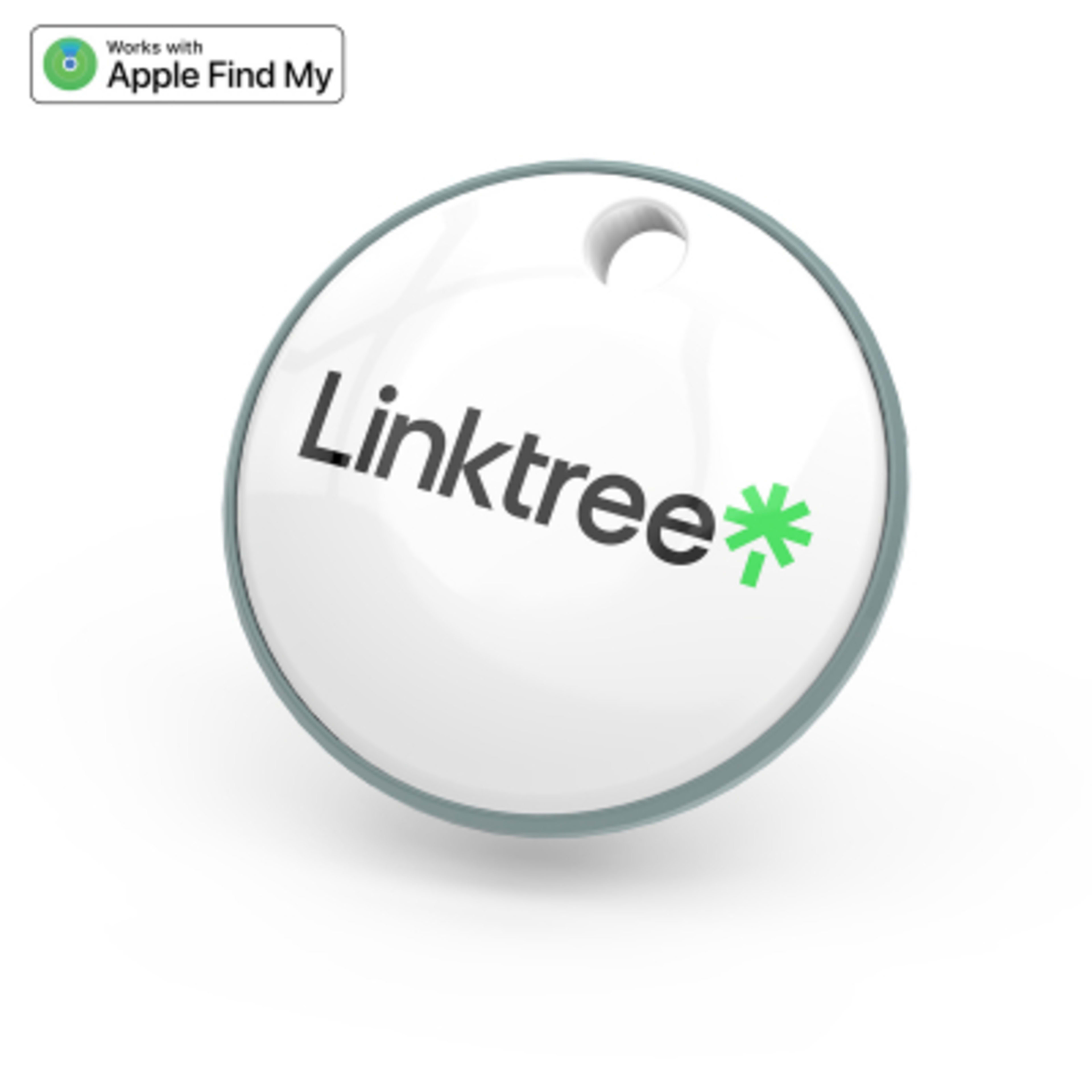 Bluetooth Tracking Device Apple Find My Compatible - 1.6 in - White - Colorbrite - product view 1