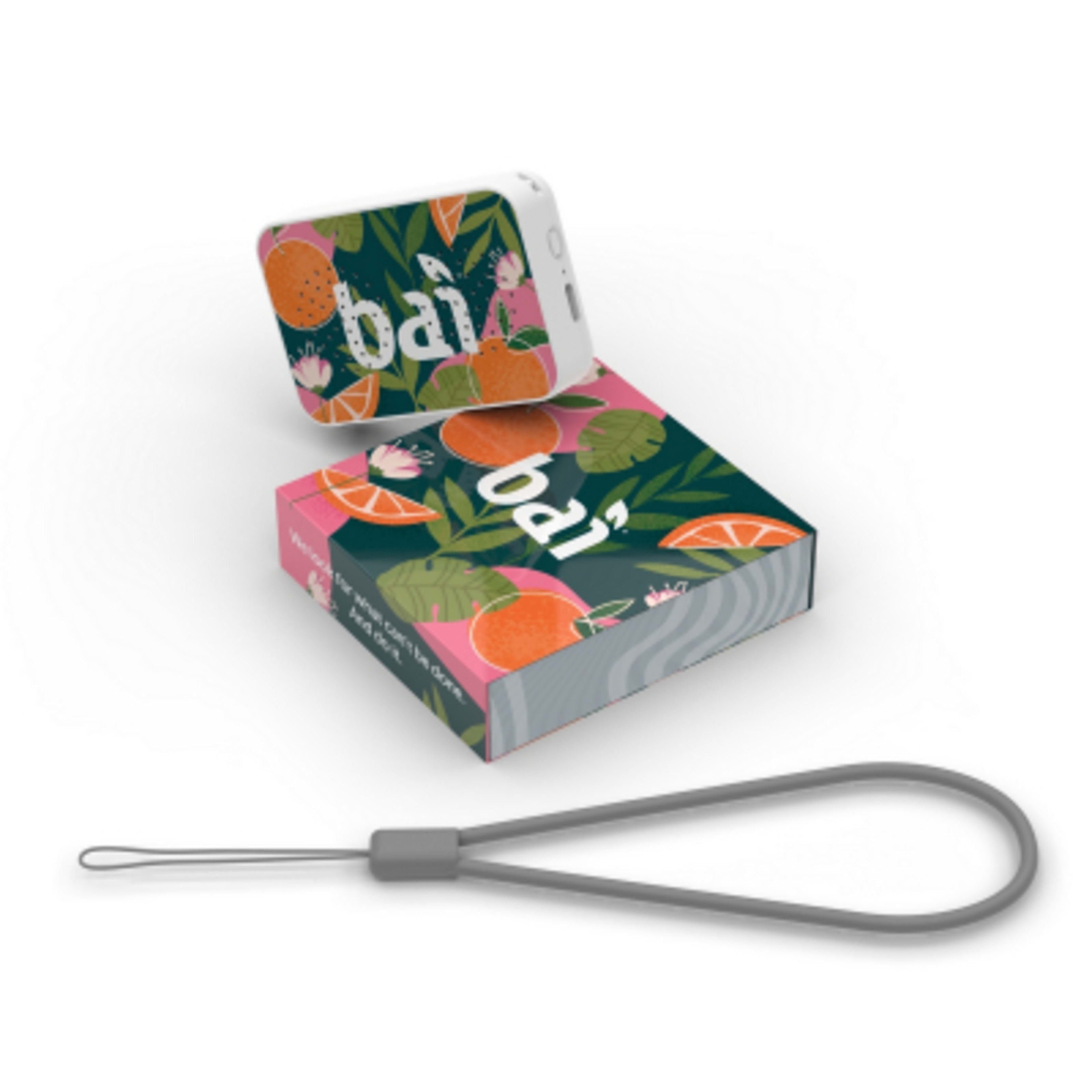 Bluetooth Speaker Pocket Size with Bass Boost - 3 x 2 in - White - Custom Sleeve - product view 2