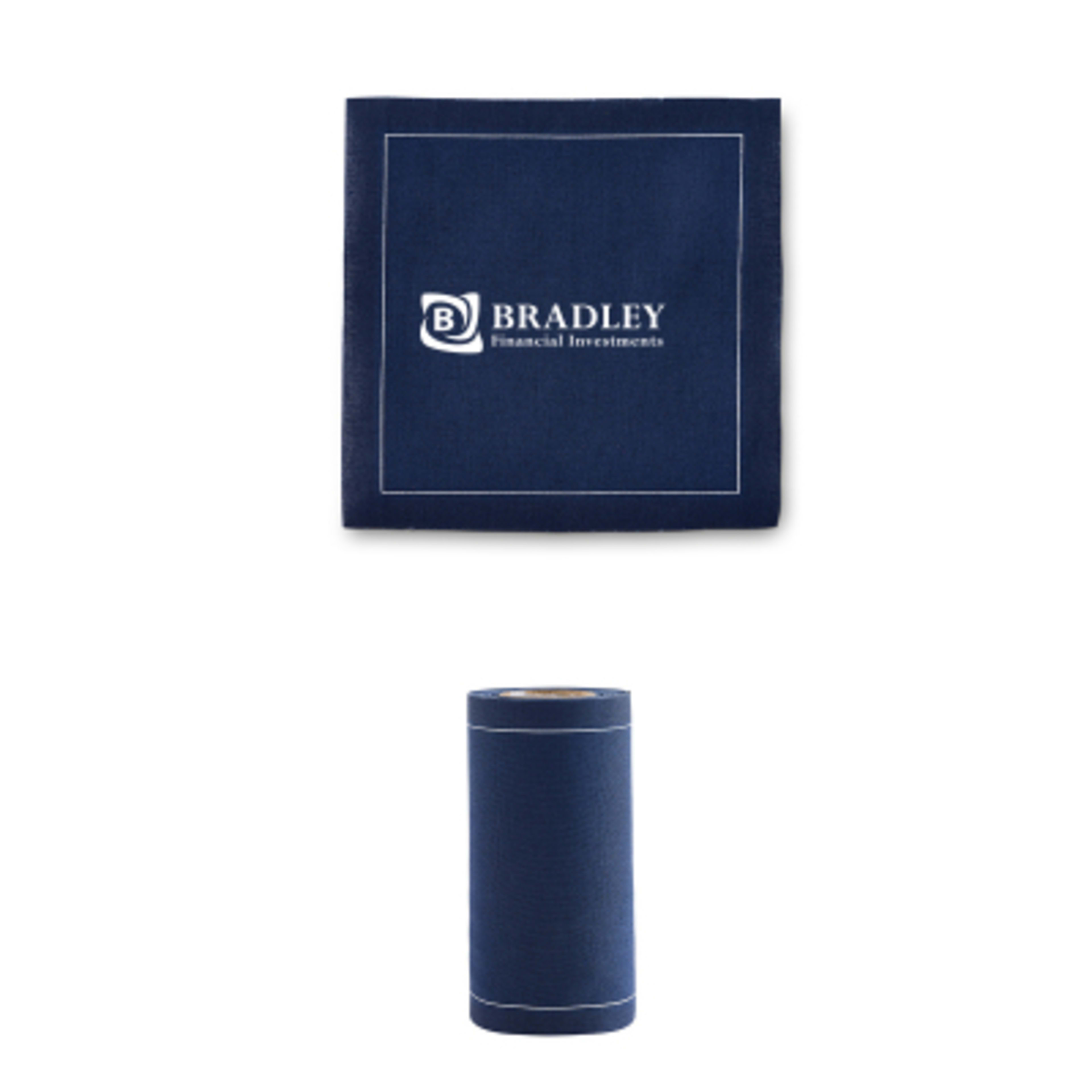 Cocktail Napkins Biodegradable Cotton Roll of 50 - 4.5 x 4.5 in - Navy - Padprint - product view 1