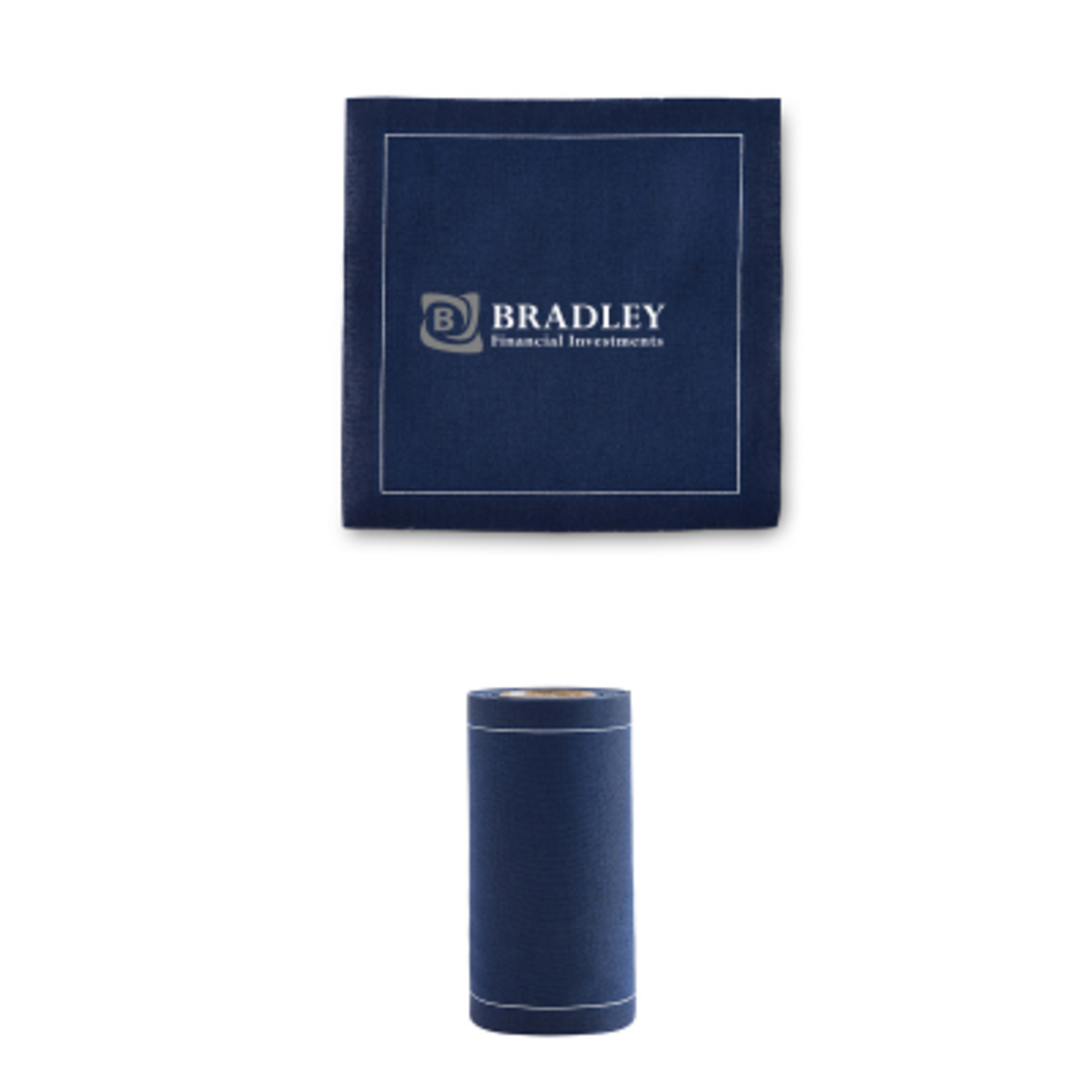 Cocktail Napkins Biodegradable Cotton Roll of 50 - 4.5 x 4.5 in - Navy - Colorbrite - product view 2