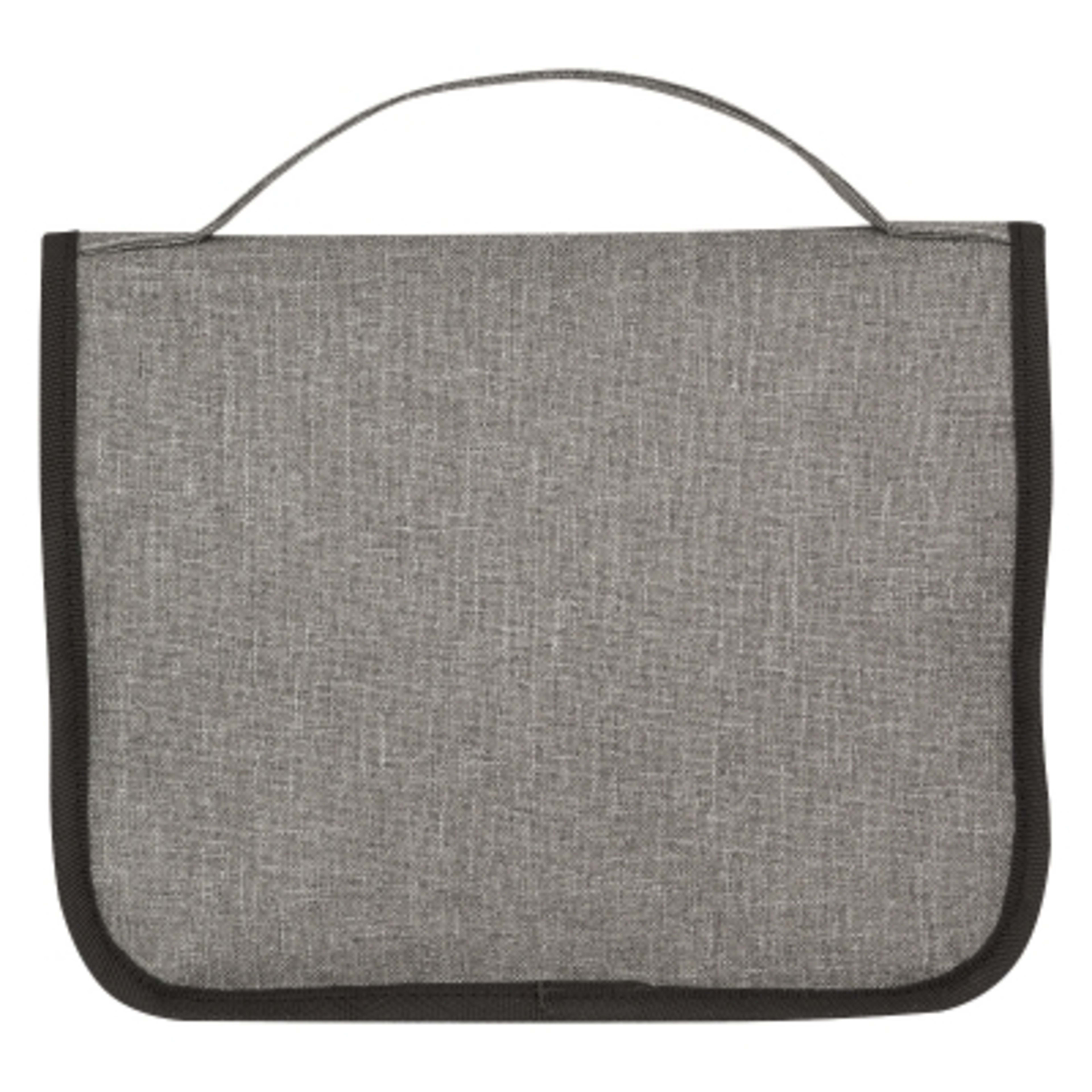 Hanging Toiletry Bag Polyester Foldable - 10.25 x 8 in - Gray - Back - product view 4