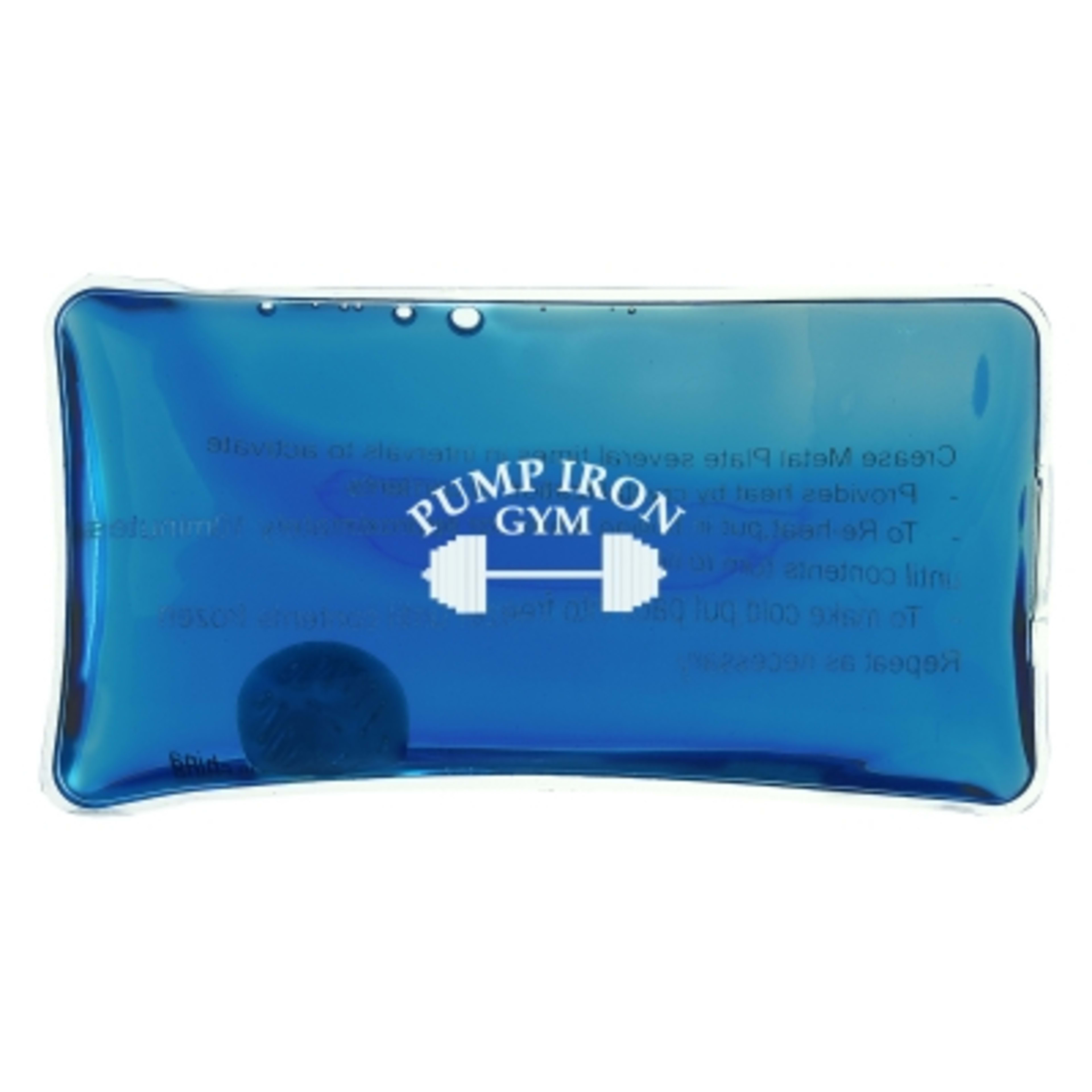 Reusable Hot Cold Pack Therapeutic Gel - 4 x 2 in - TRN/Blue - Padprint - promotional product with custom logo