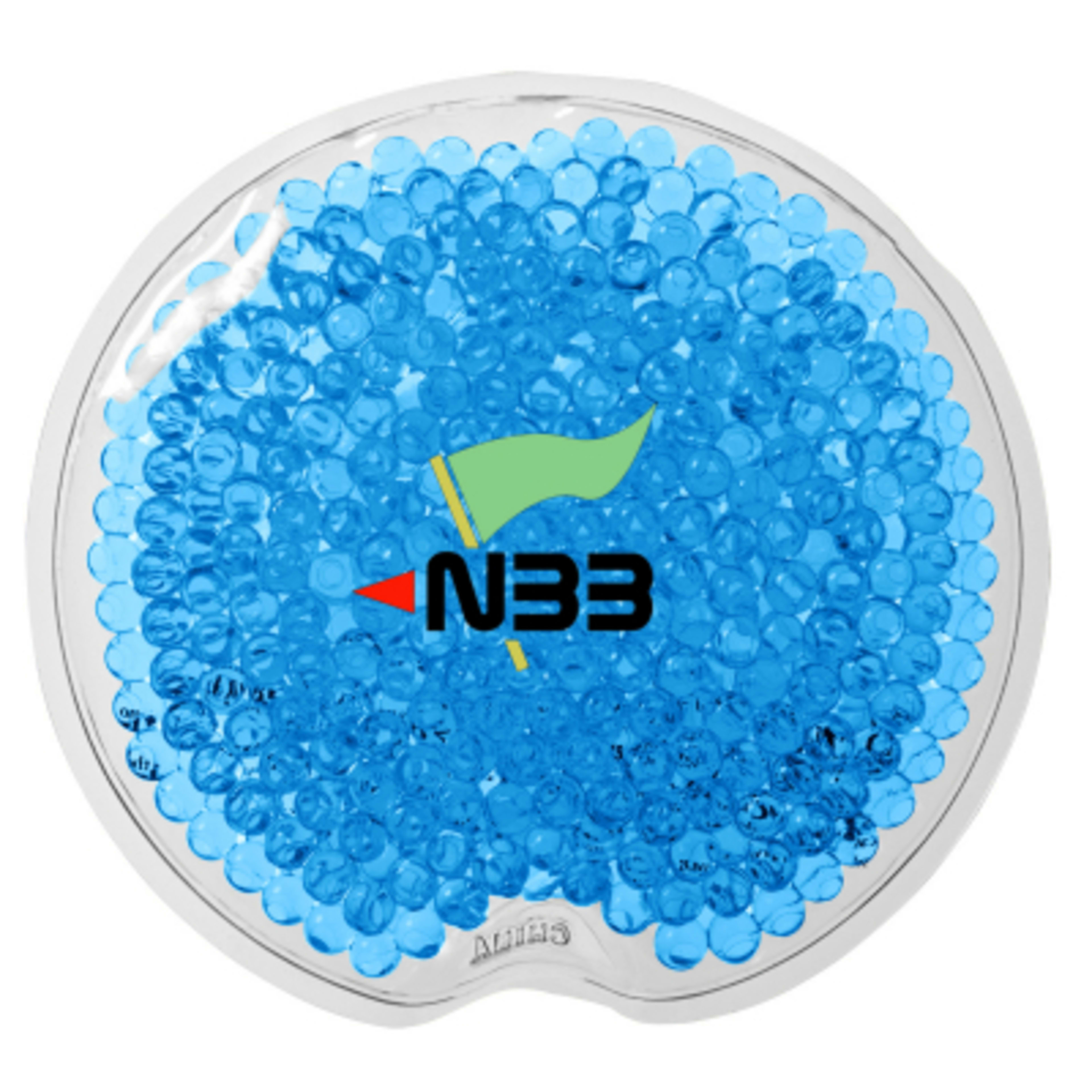Small Round Gel Beads Hot Cold Pack - 4 in Diameter - Blue - Digibrite - product view 1