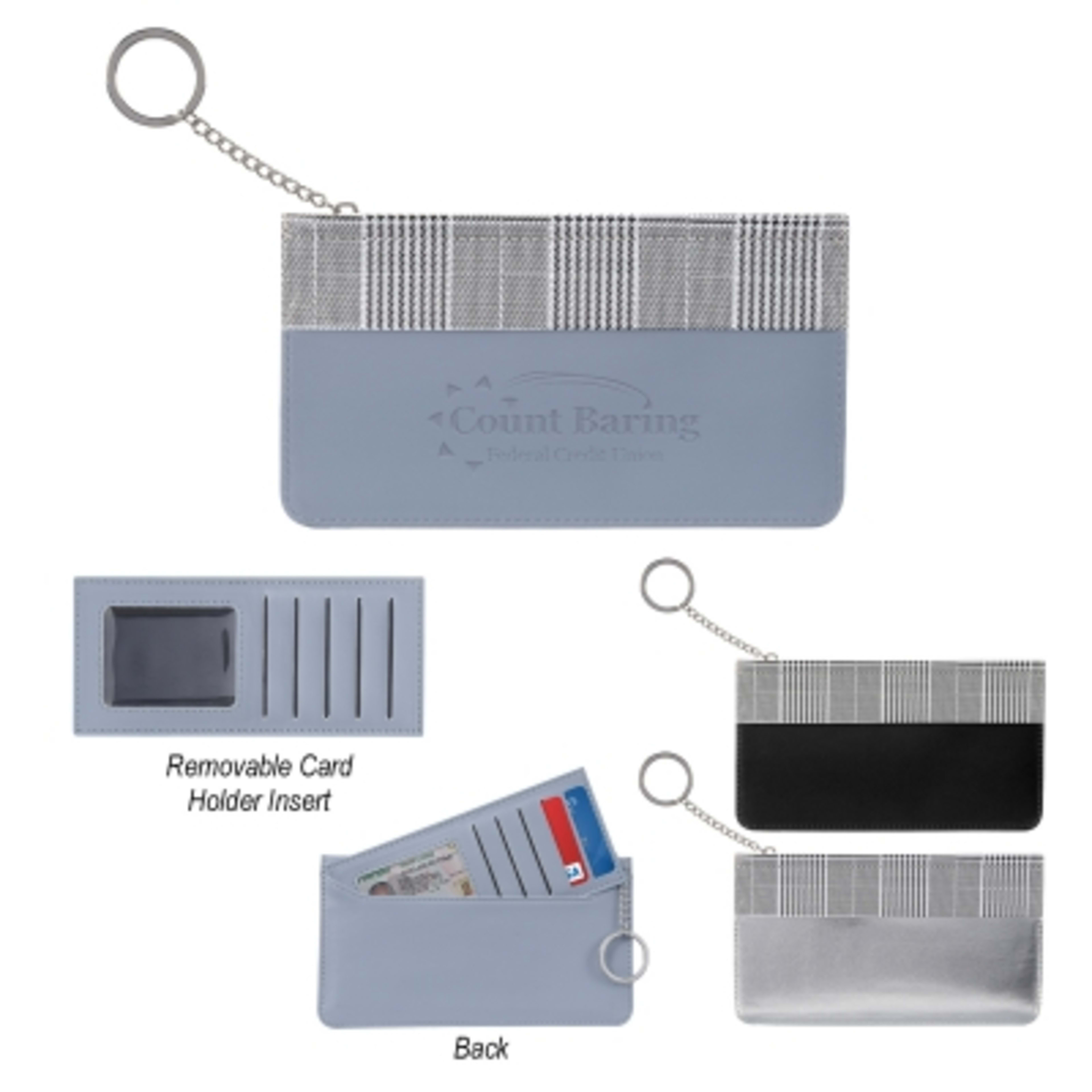 Manhattan Leatherette Wallet Zippered - 7.5 x 4 in - Group Shot - product view 3