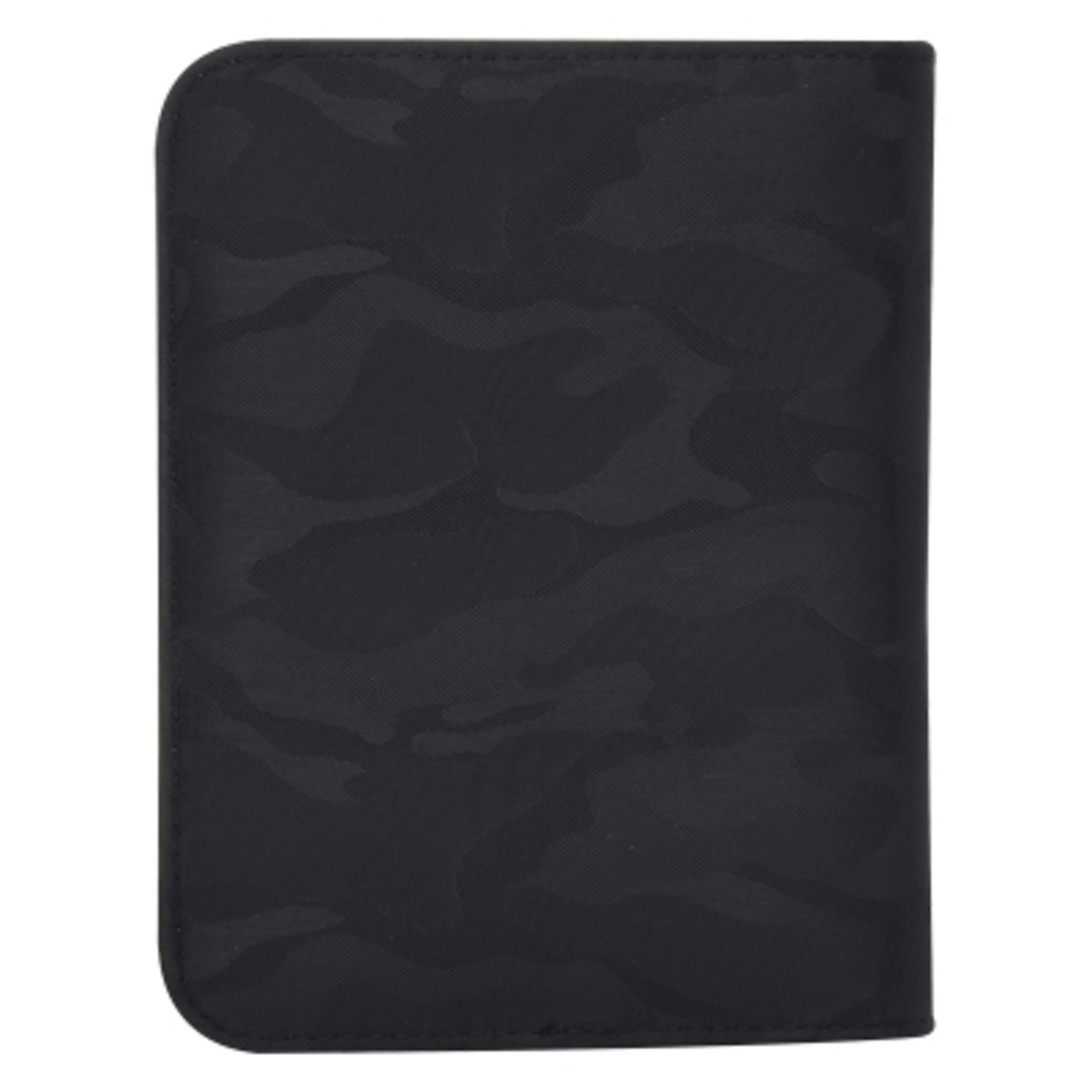 Midnight Camo Passport Holder Jacquard - 4.5 x 5.75 in - Black - Back - product view 5