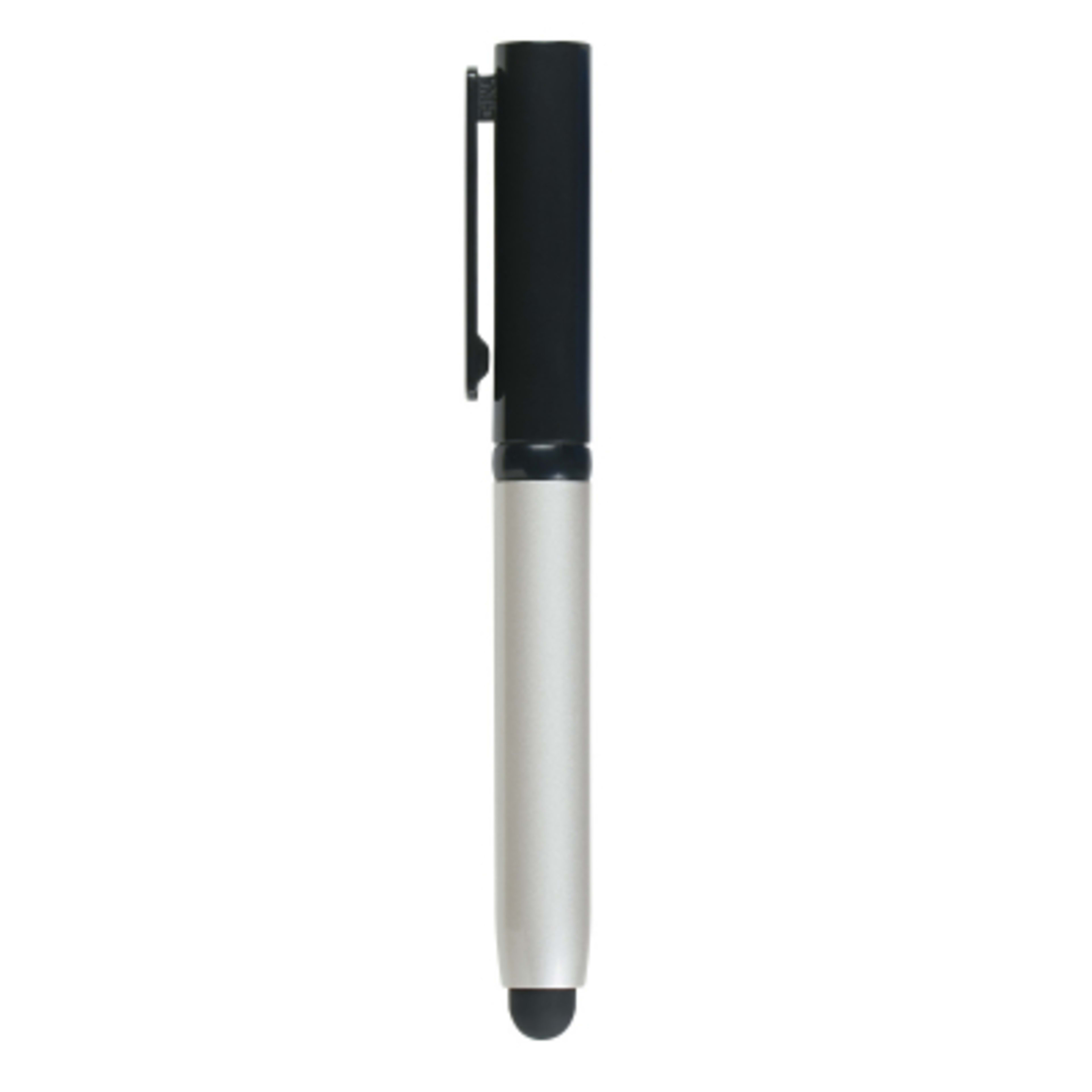Stylus Pen with Screen Cleaner Ballpoint - 5 in - Black - side - product view 3