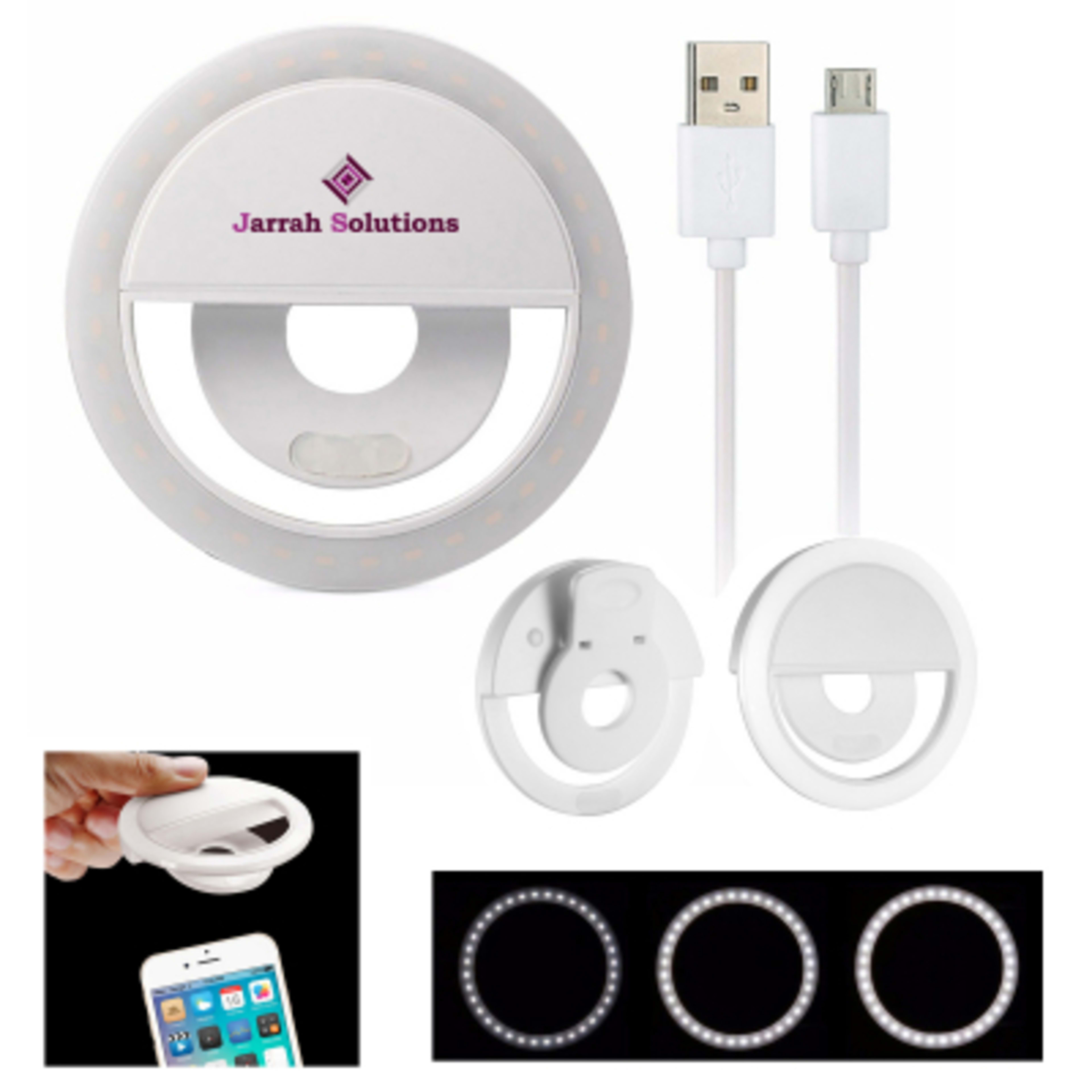 LED Ring Light Adjustable for Video Calls - 3.35 in - Group Shot - product view 3