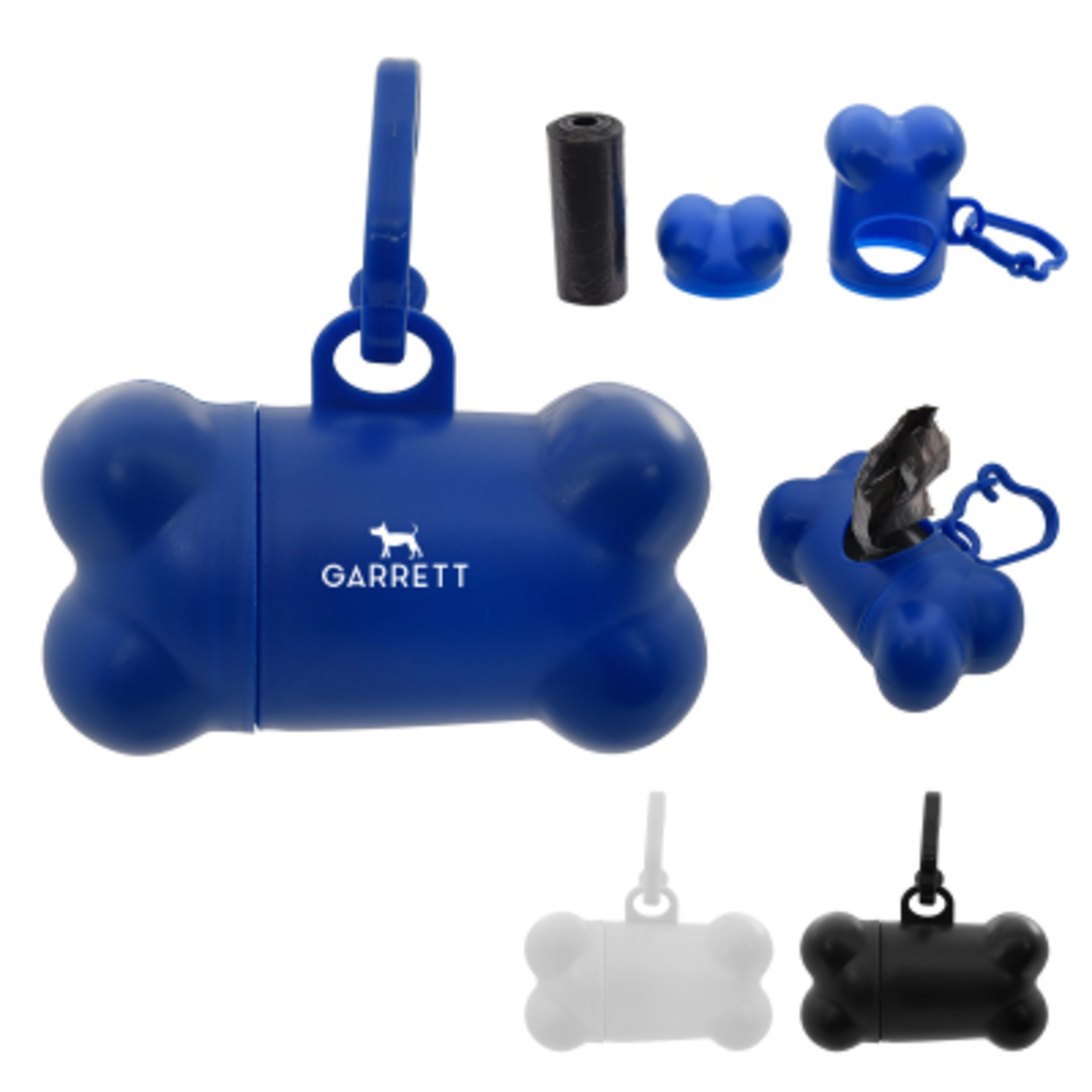 Dog Bag Dispenser Bone Shaped with 25 Bags - 3 in - Group Shot - product view 2