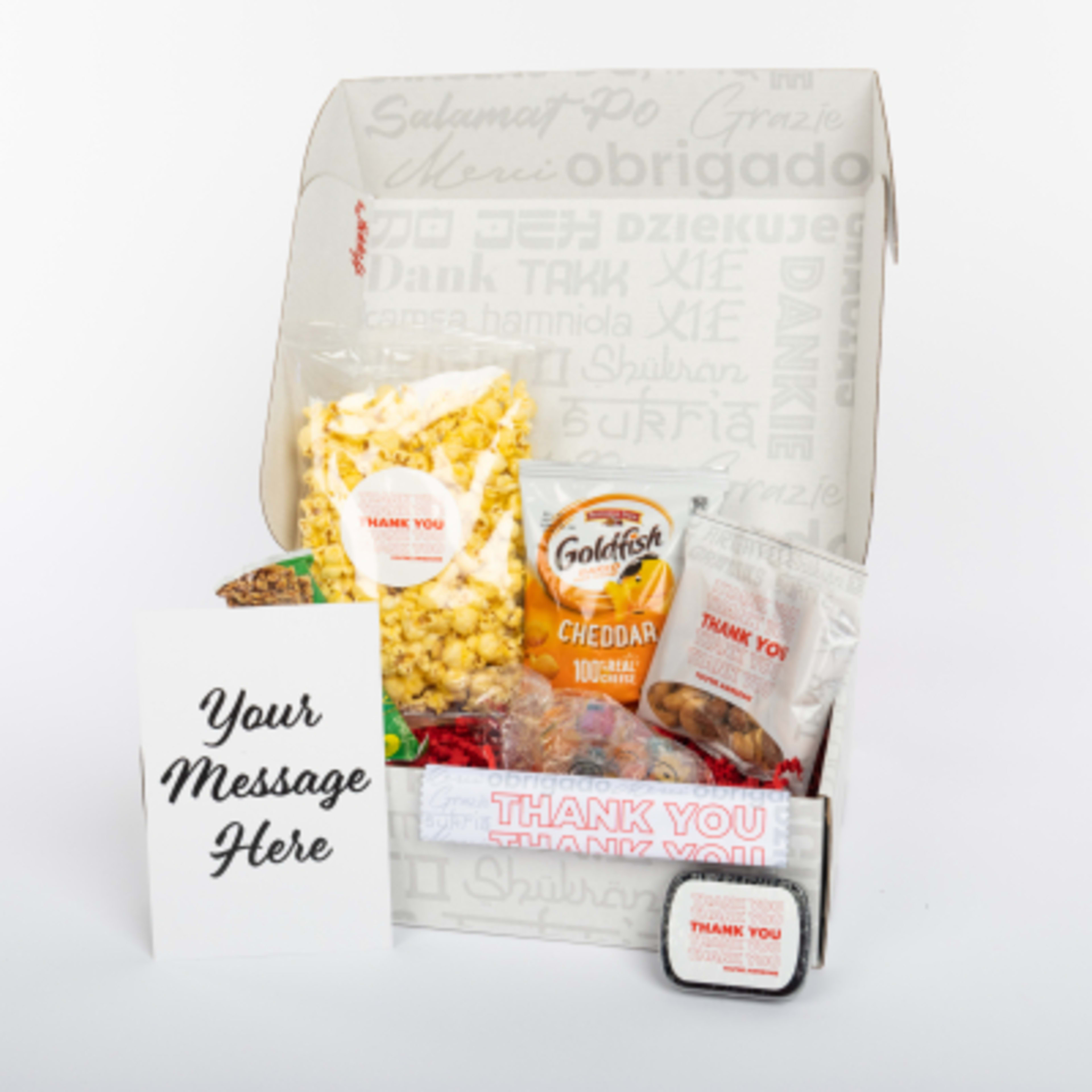 Thank You Gift Set with Snacks and Cleaning Cloth - Propped - product view 2