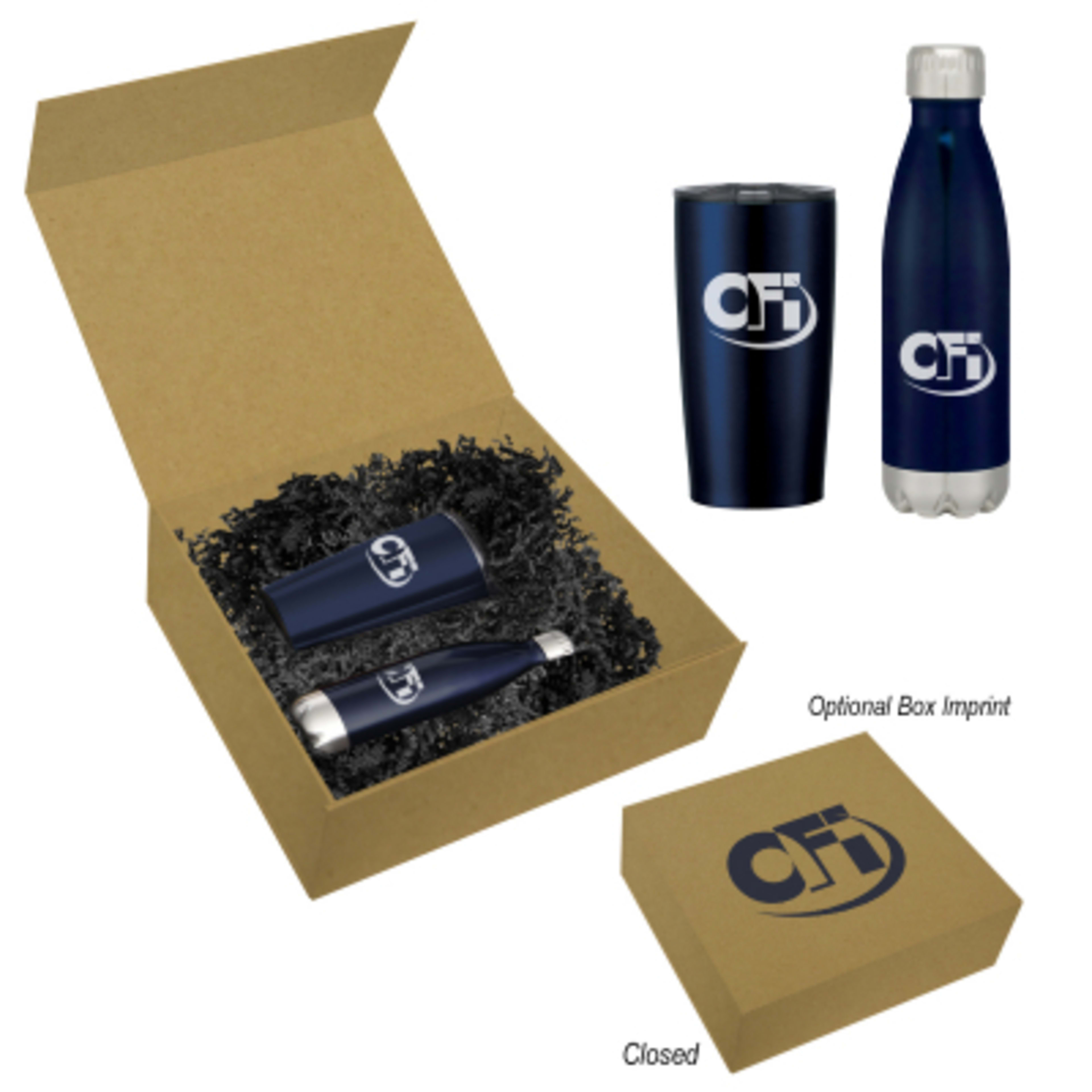 Drinkware Gift Set with Bottle and Tumbler - NAT - Silkscreen - product view 6