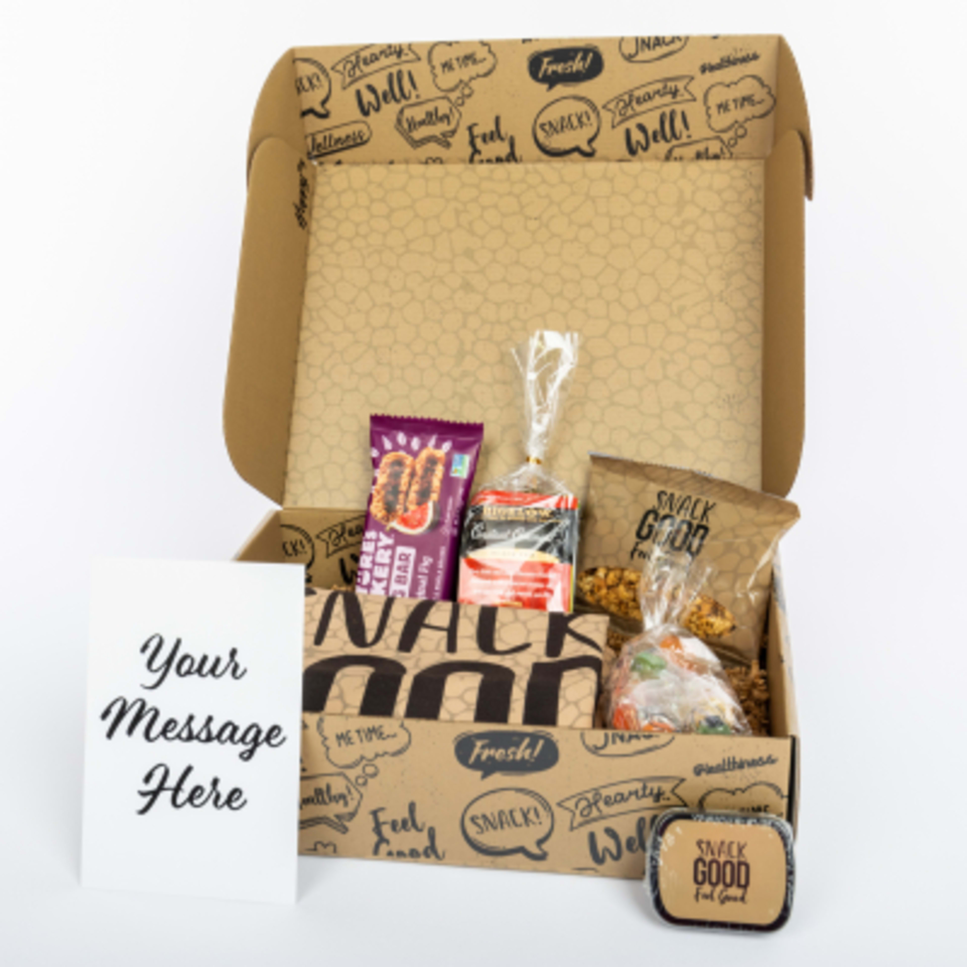 Happy's Snack Gift Set with Cooling Towel and Tin - open - product view 3