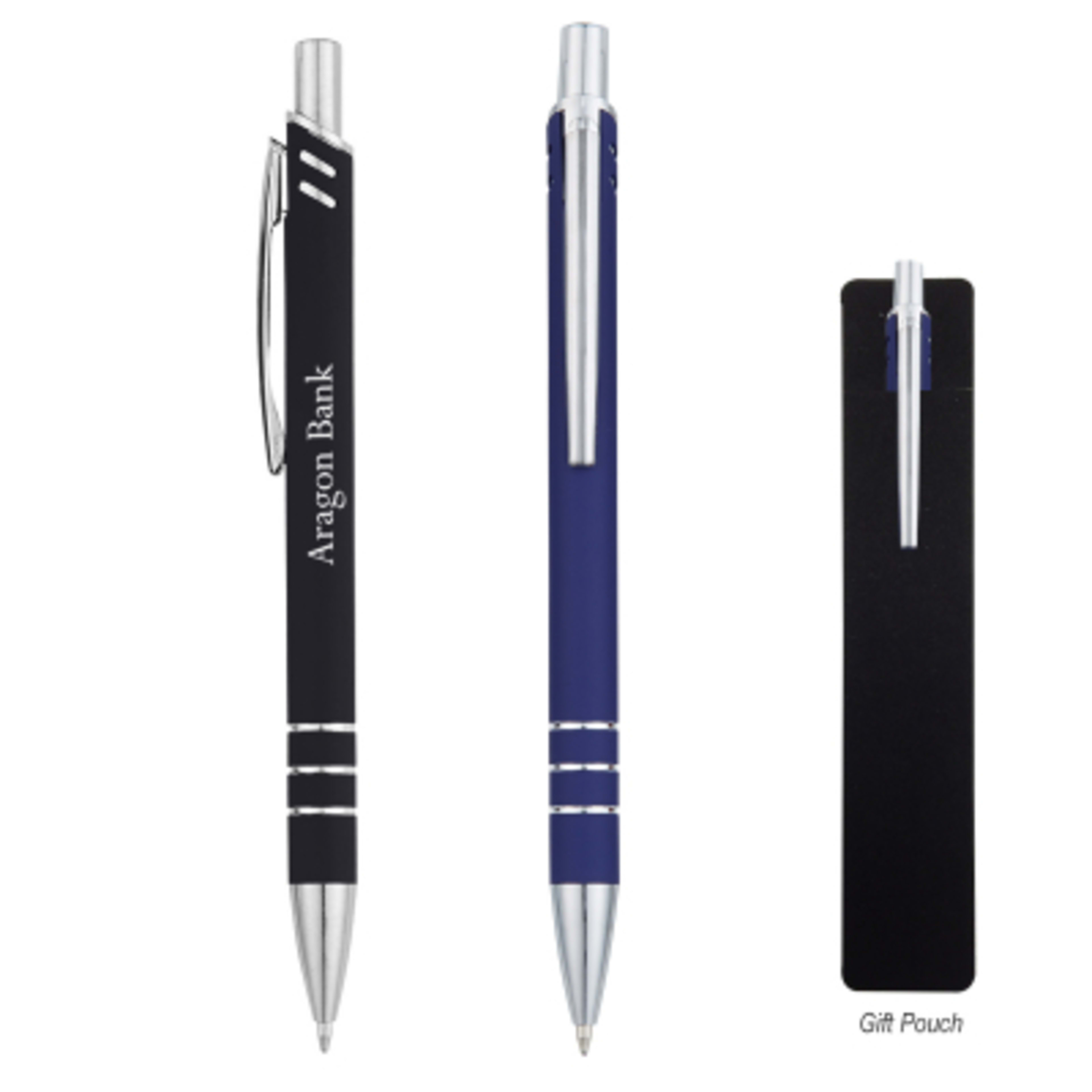 Rubberized Aluminum Ballpoint Pen - 5.5 in - Group Shot - product view 4