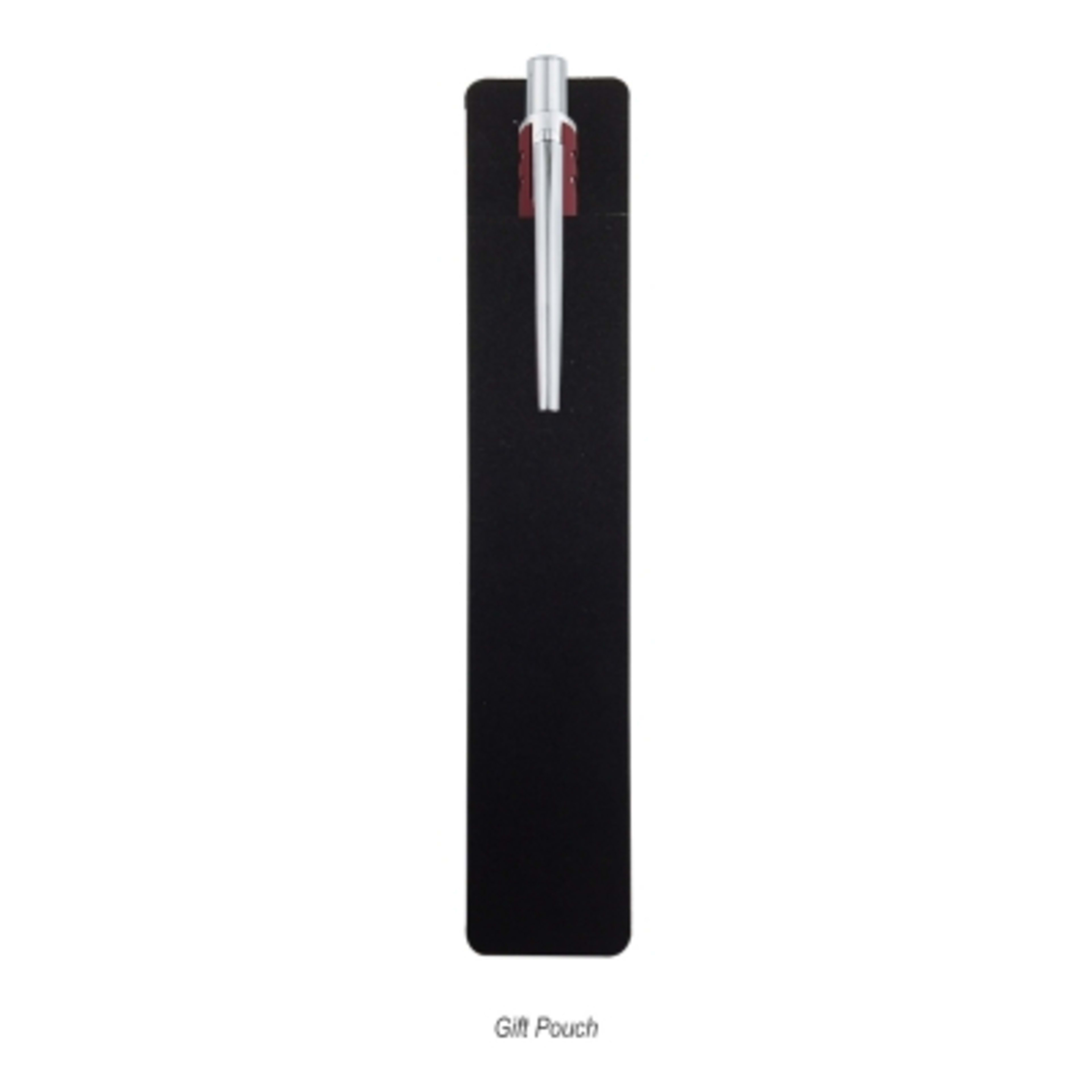 Rubberized Aluminum Ballpoint Pen - 5.5 in - Burgundy - Giftpouch - product view 5