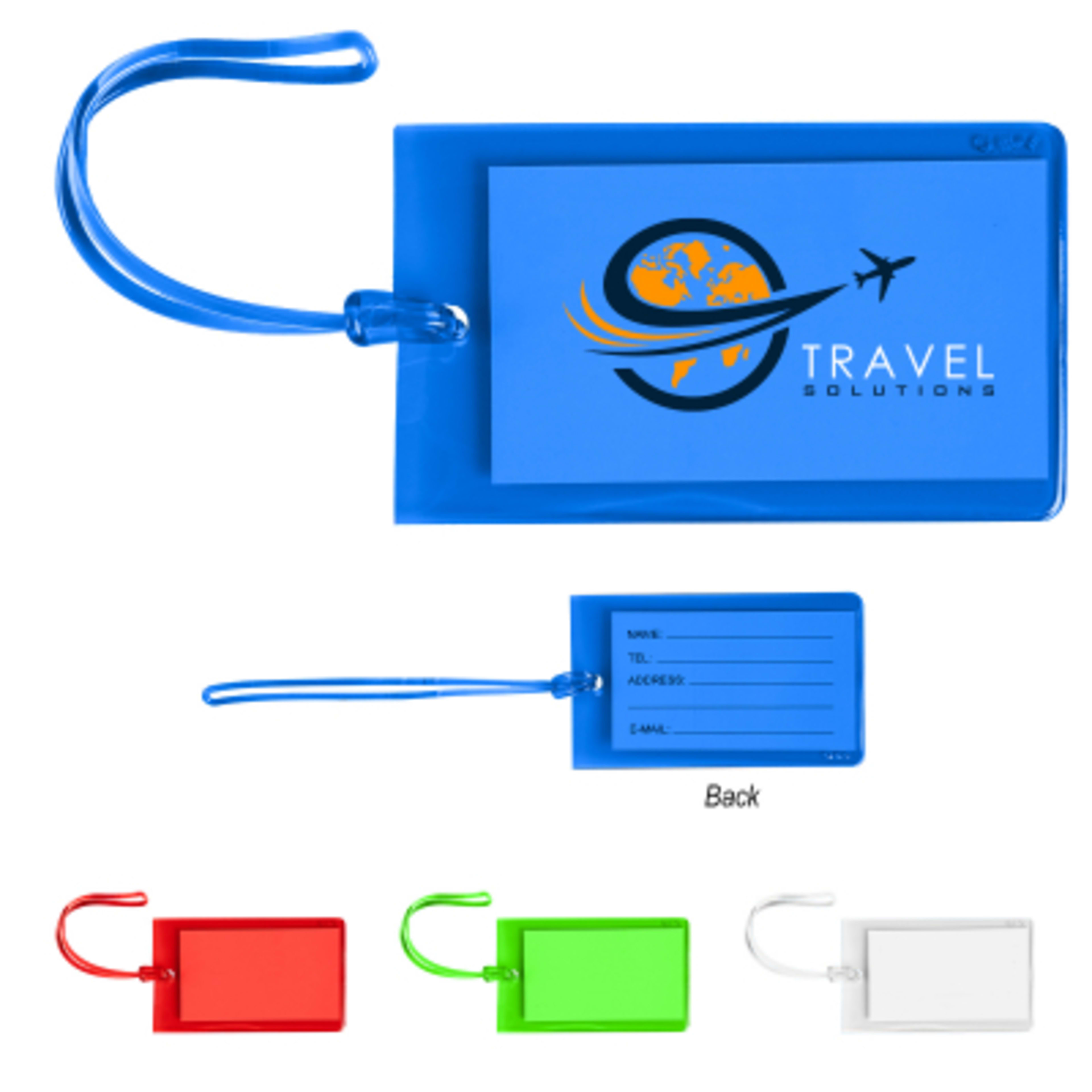 Jelly Luggage Tag PVC Translucent - 4.25 x 2.5 in - Group Shot - product view 2