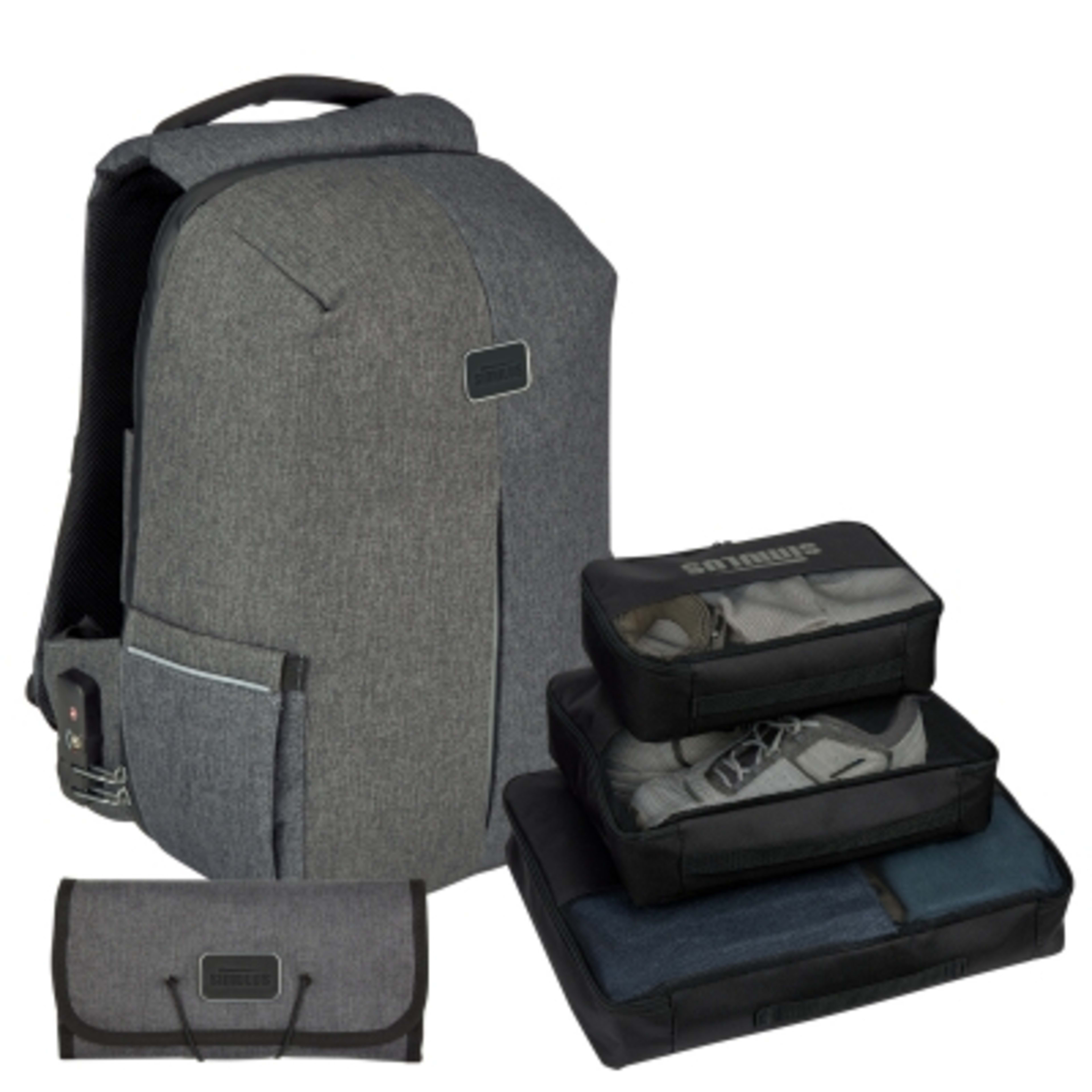 Travel Kit Phantom Backpack Organizer Bag Set - Black - Silkscreen - product view 2