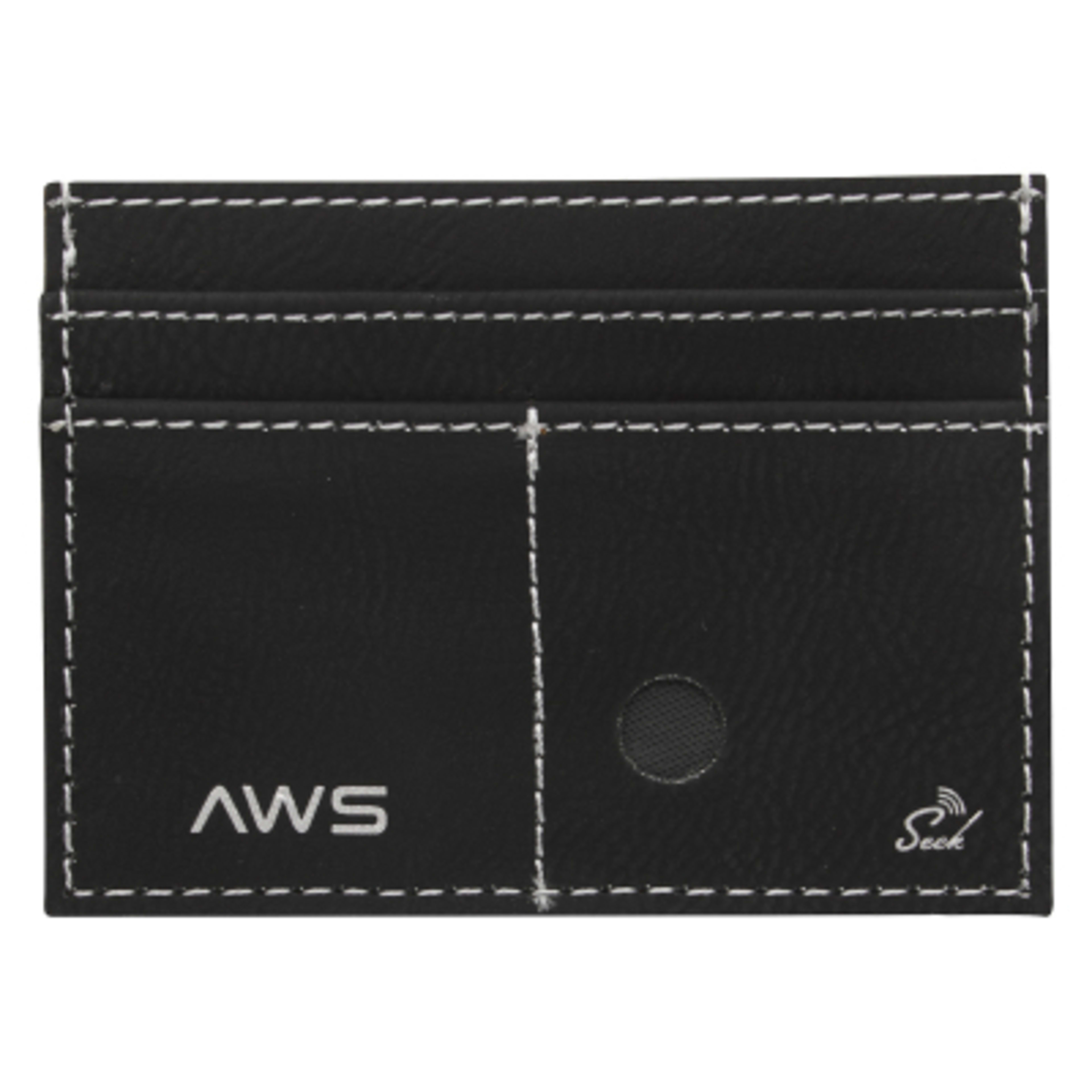 RFID Card Wallet Set with Bluetooth Tracker - 4 in - Black - Back - product view 5