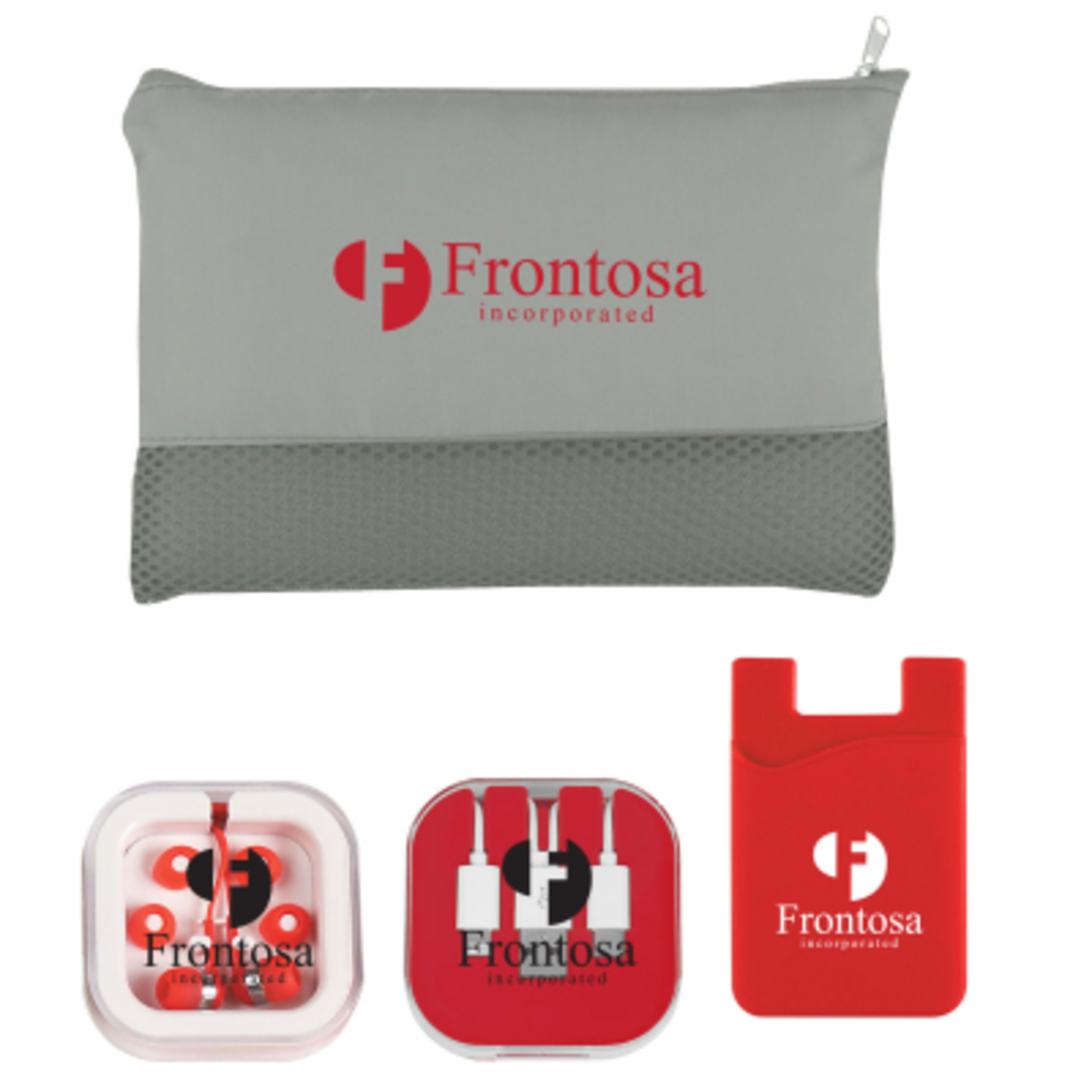 Tech Kit On-The-Go Essentials 4 Piece Charging Cable - Red - Silkscreen - product view 6