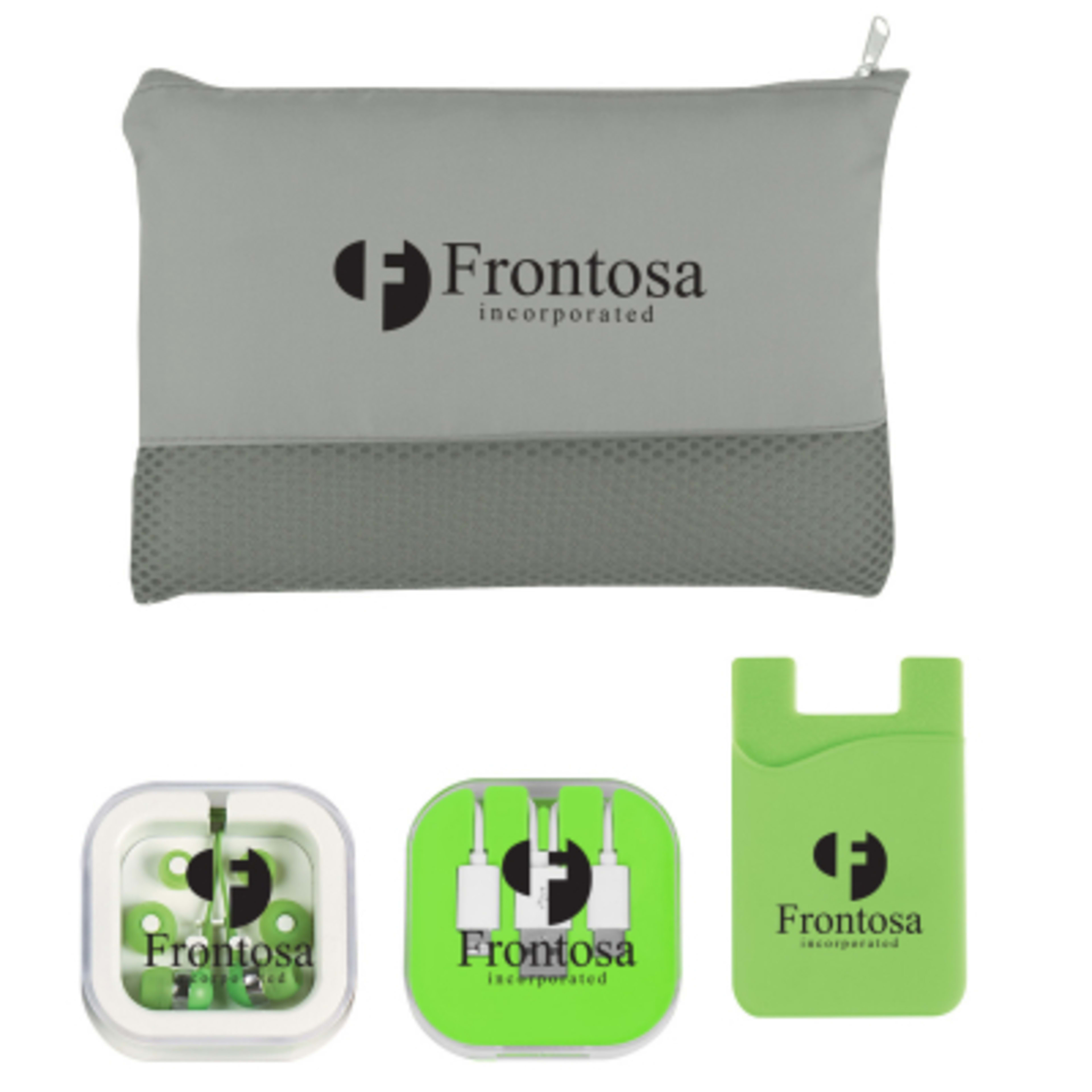 Tech Kit On-The-Go Essentials 4 Piece Charging Cable - Green - Silkscreen - product view 7