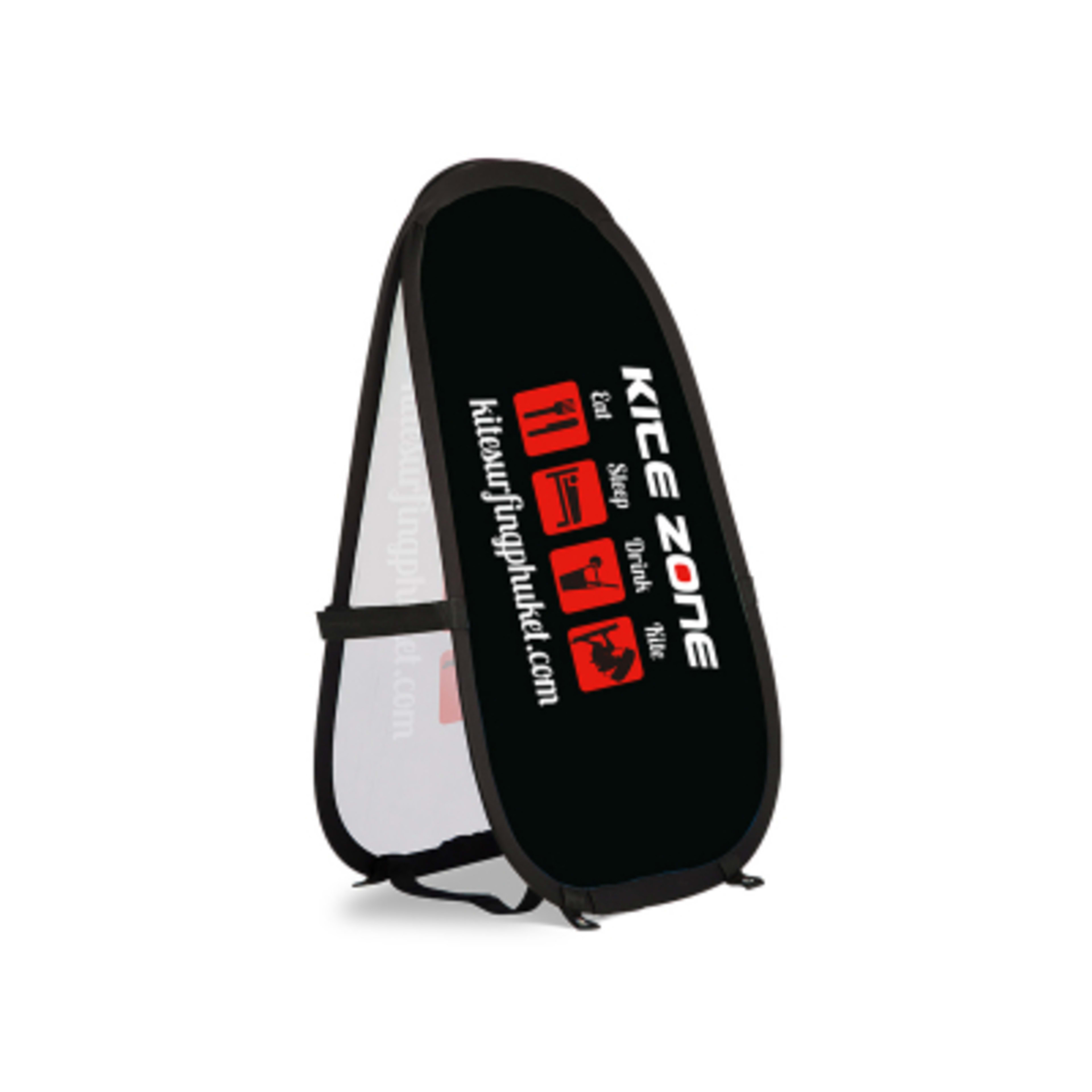 Pop Up A Frame Display Vertical Peach Skin - 39.4 x 68.9 in - Group Shot - promotional product with custom logo