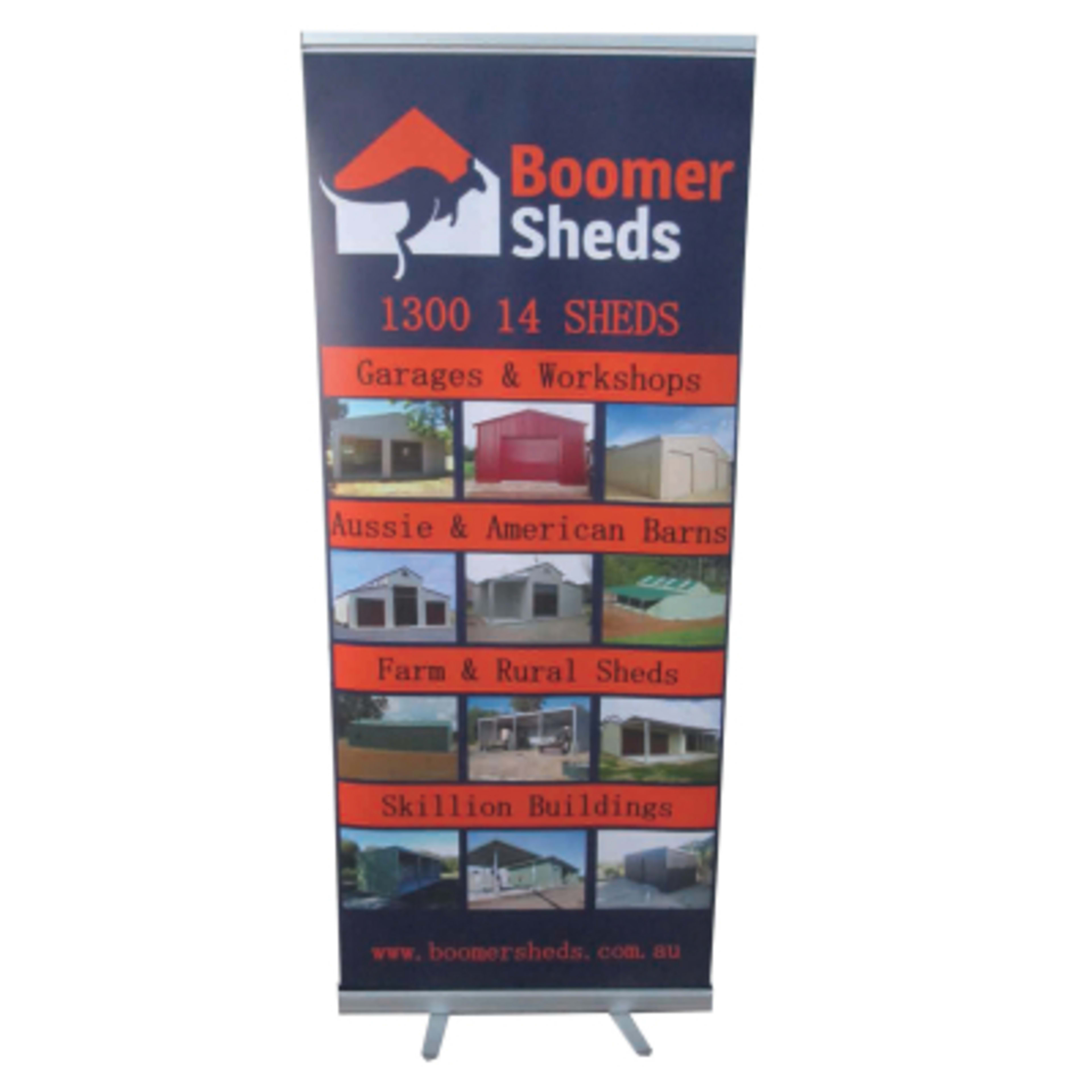 Custom Retractable Banner Silver Coated - 31.5 x 78 in