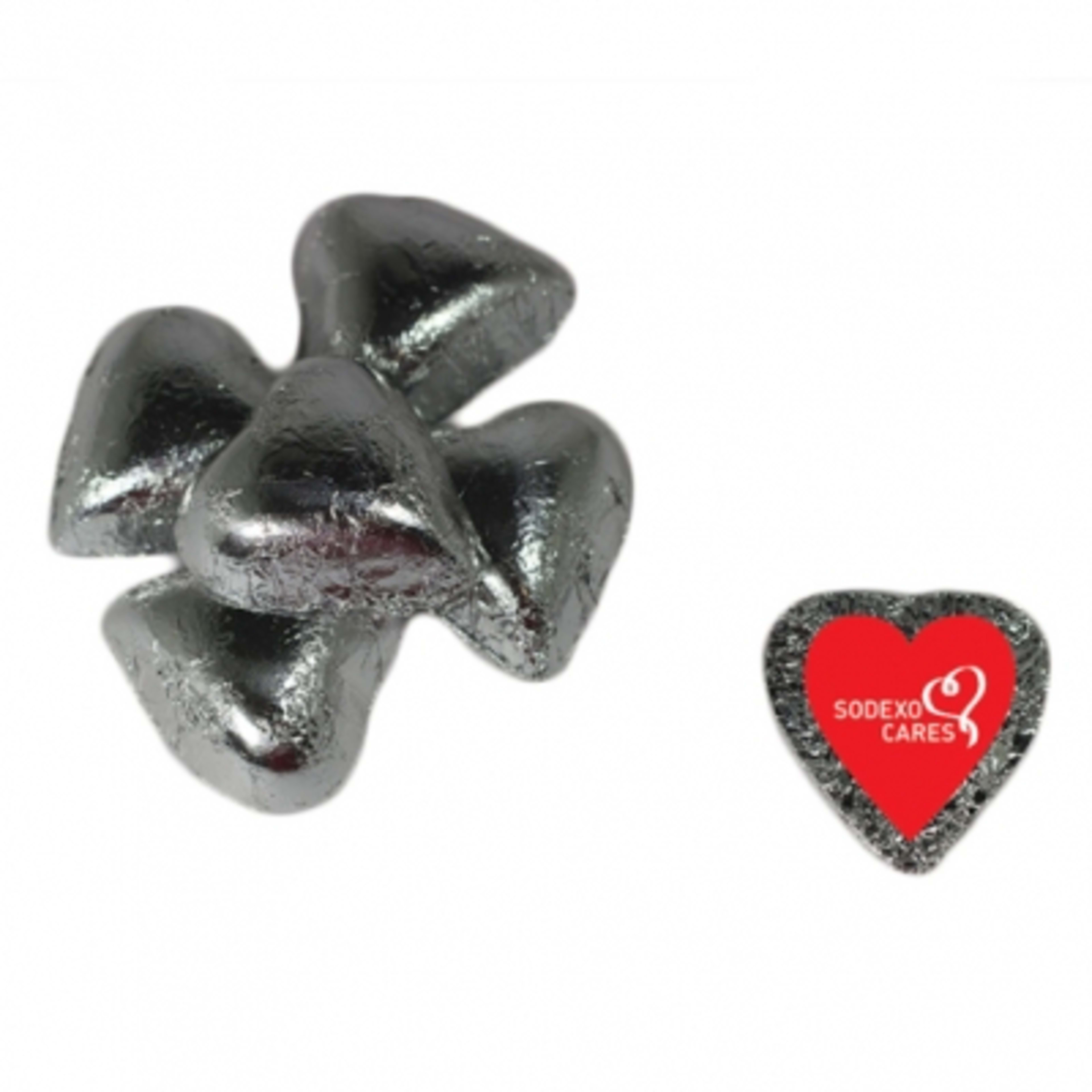 Chocolate Hearts Individually Wrapped with Decal - product view 3