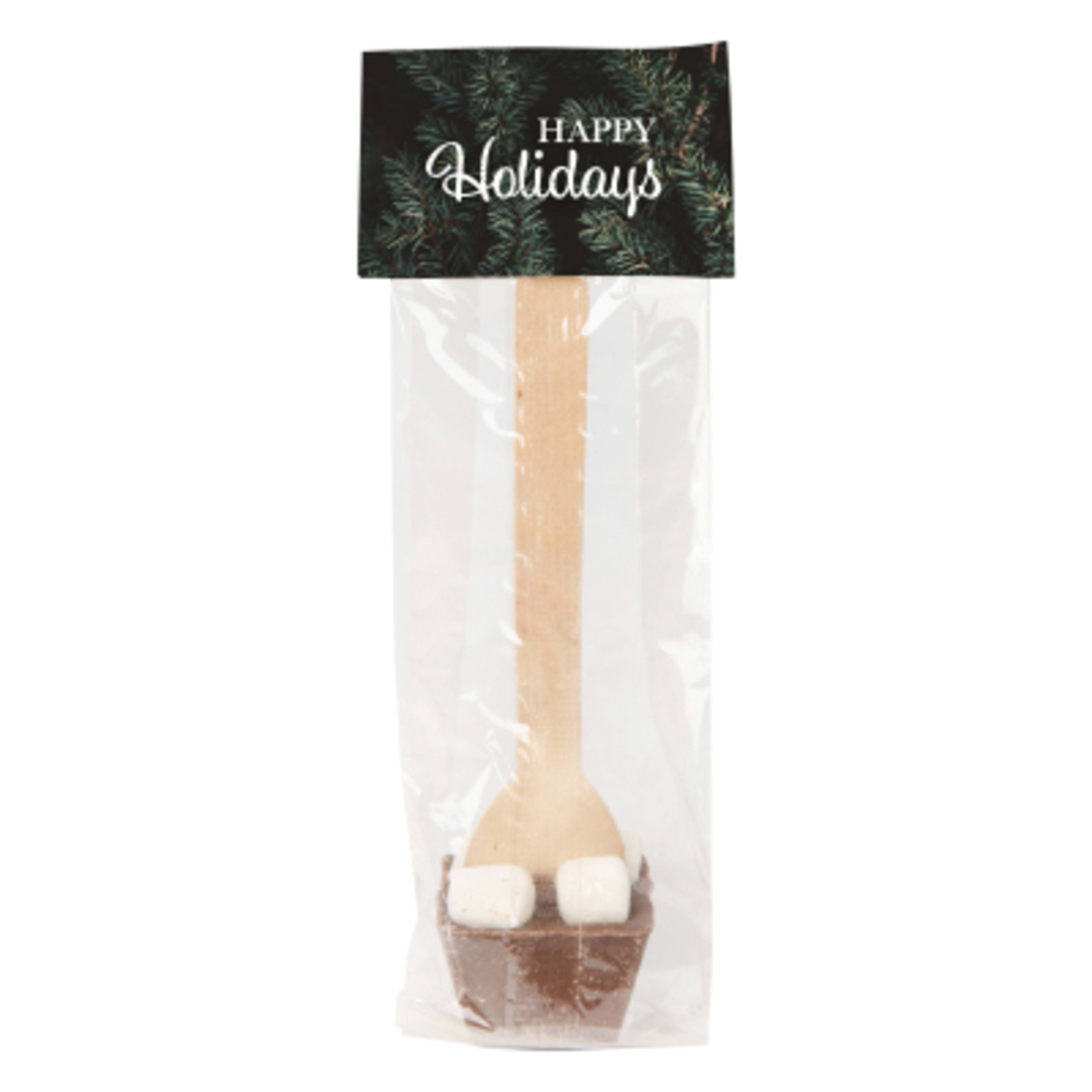 Chocolate Beverage Spoon Marshmallow Flavor - 3.5 in - Group Shot - promotional product with custom logo