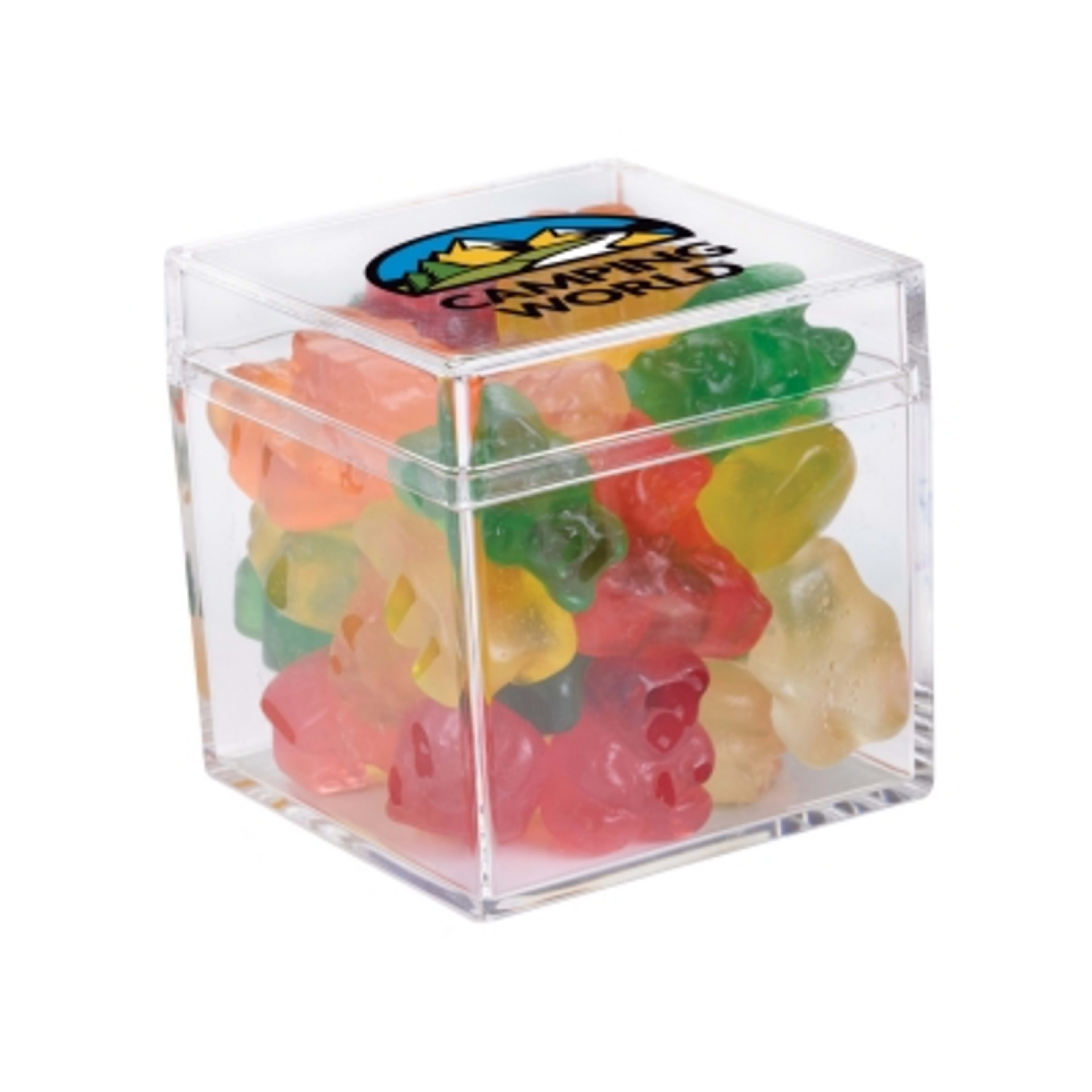 Acrylic Container Cube Shaped with Candy - 2 x 2 x 2 in - product view 4