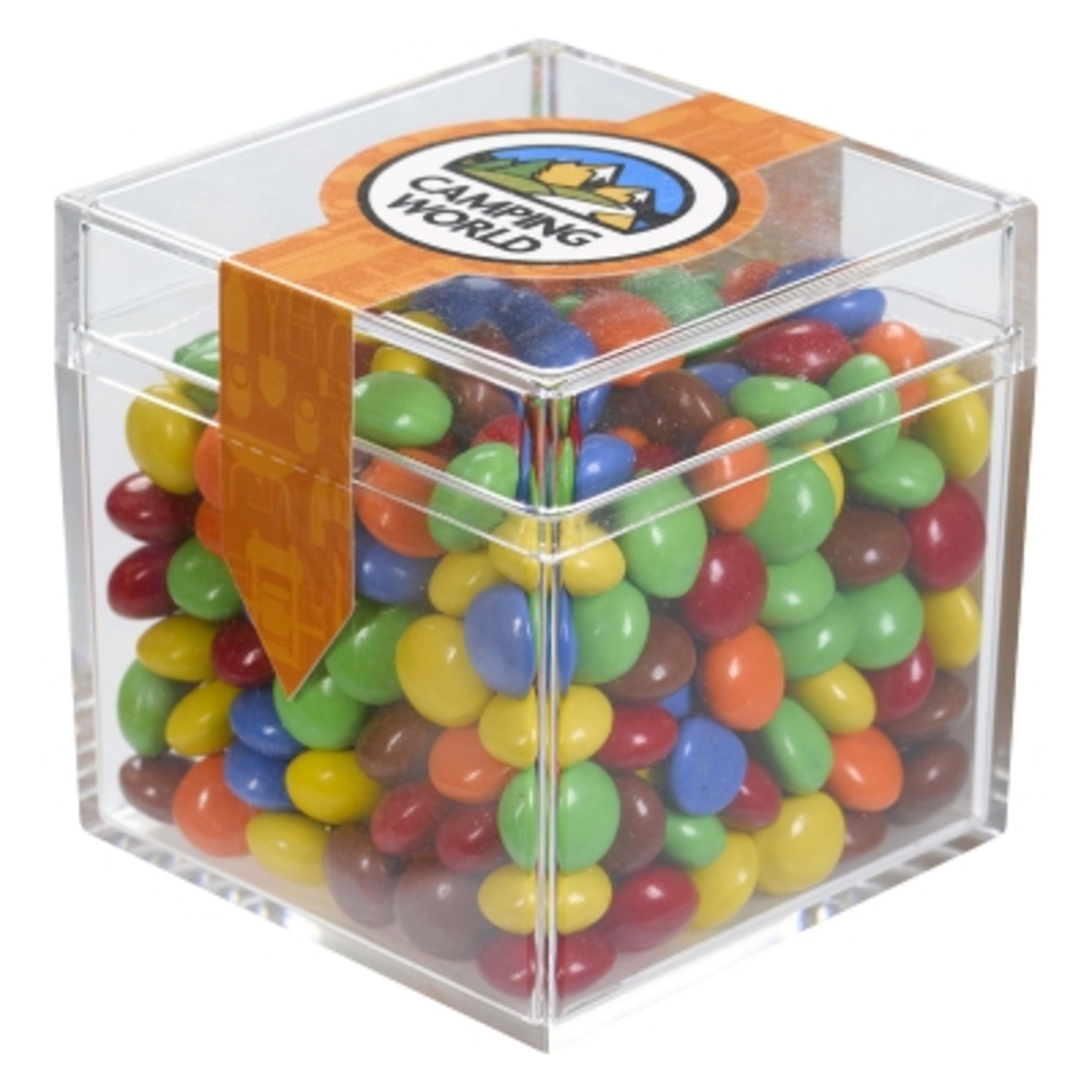 Acrylic Container Cube Shaped with Candy - 2 x 2 x 2 in - CHOCOLATELITTLES - product view 8