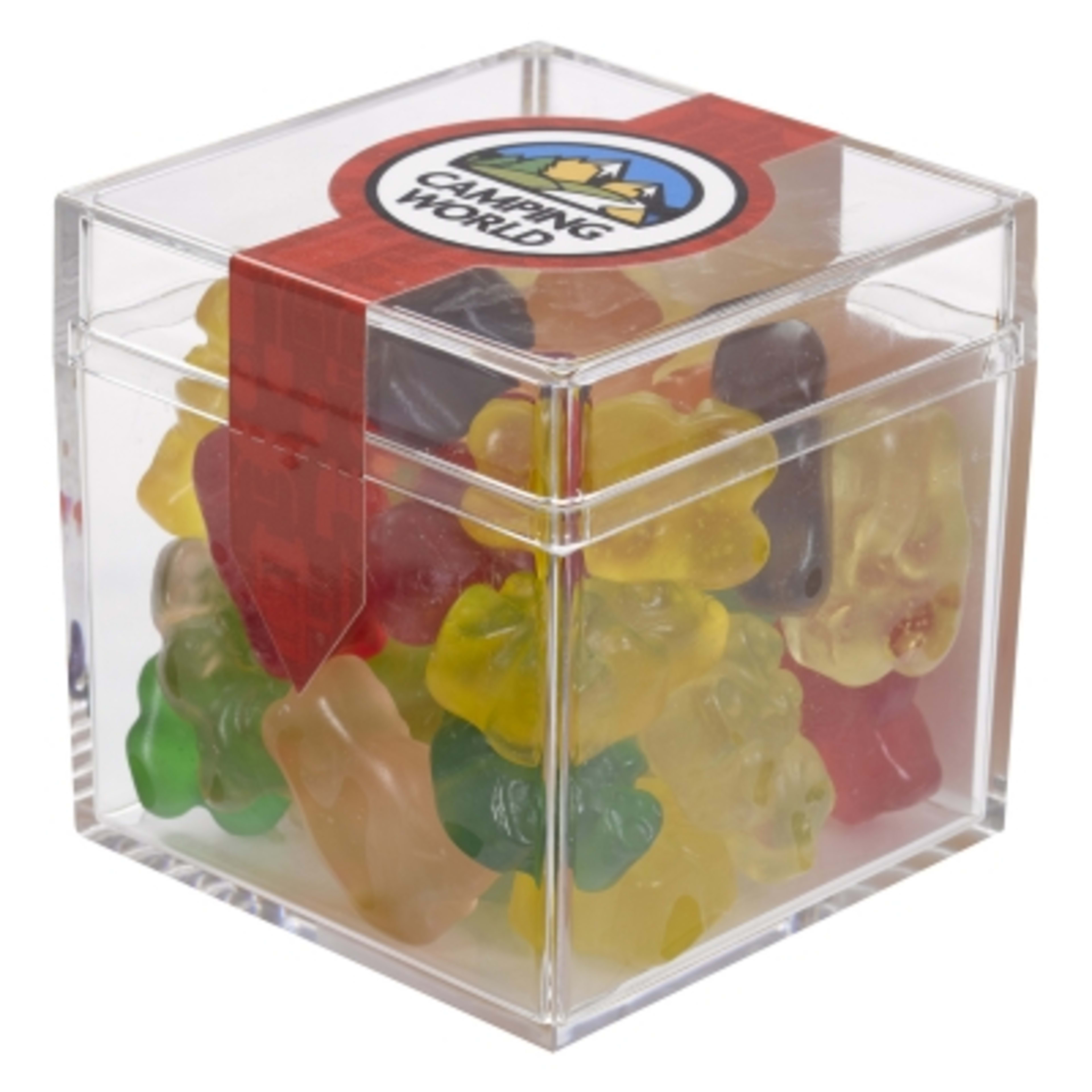 Acrylic Container Cube Shaped with Candy - 2 x 2 x 2 in - GUM/MYB/EAR - ASSORTED - product view 9